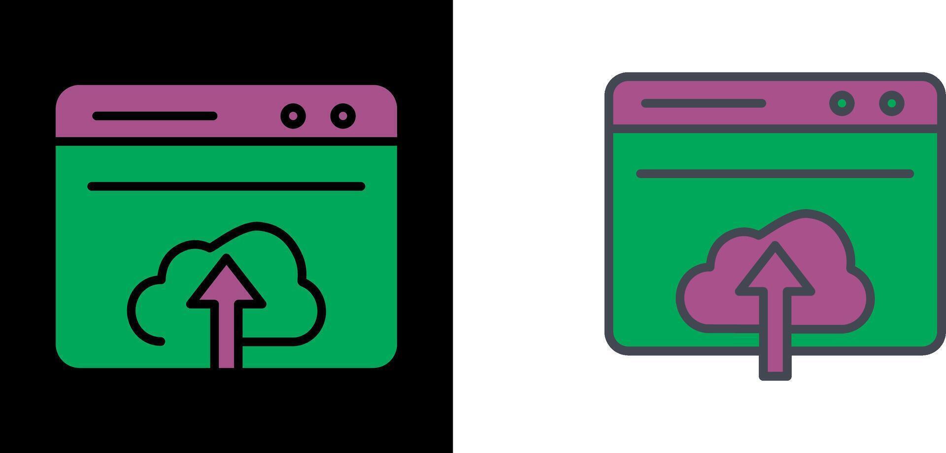 Upload Web Icon vector