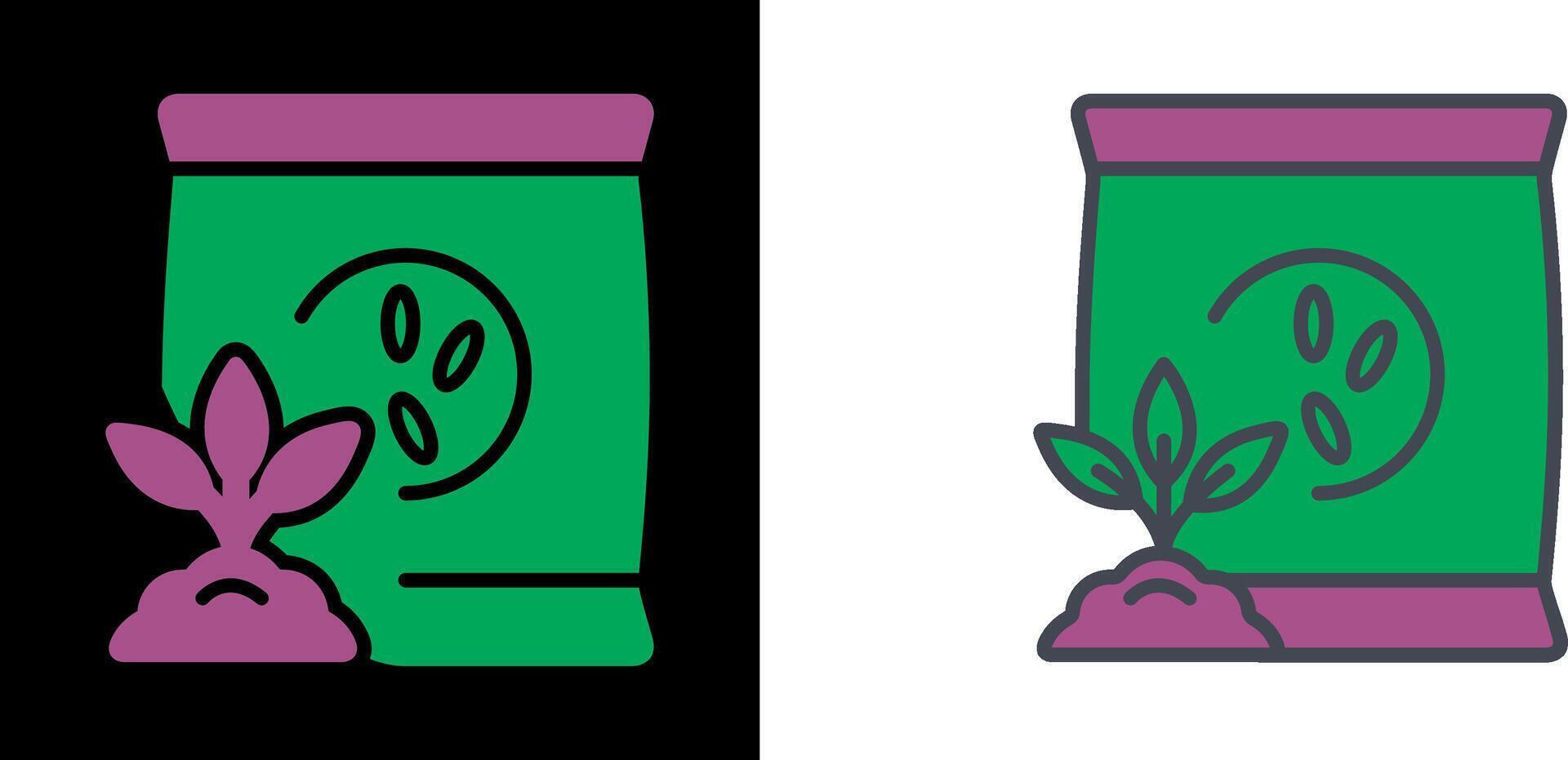 Fertilizer Bag Icon vector