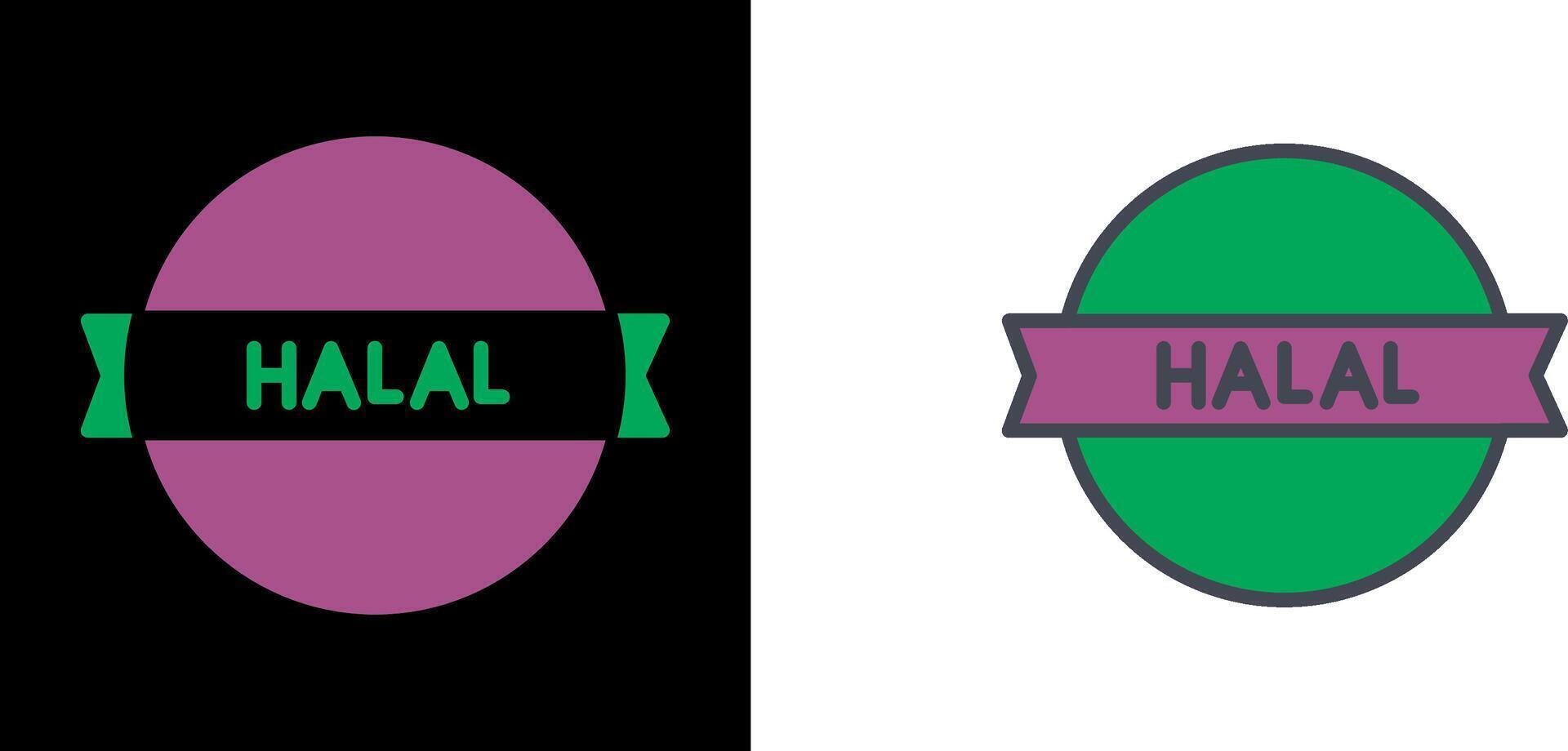 Halal Sticker Icon vector