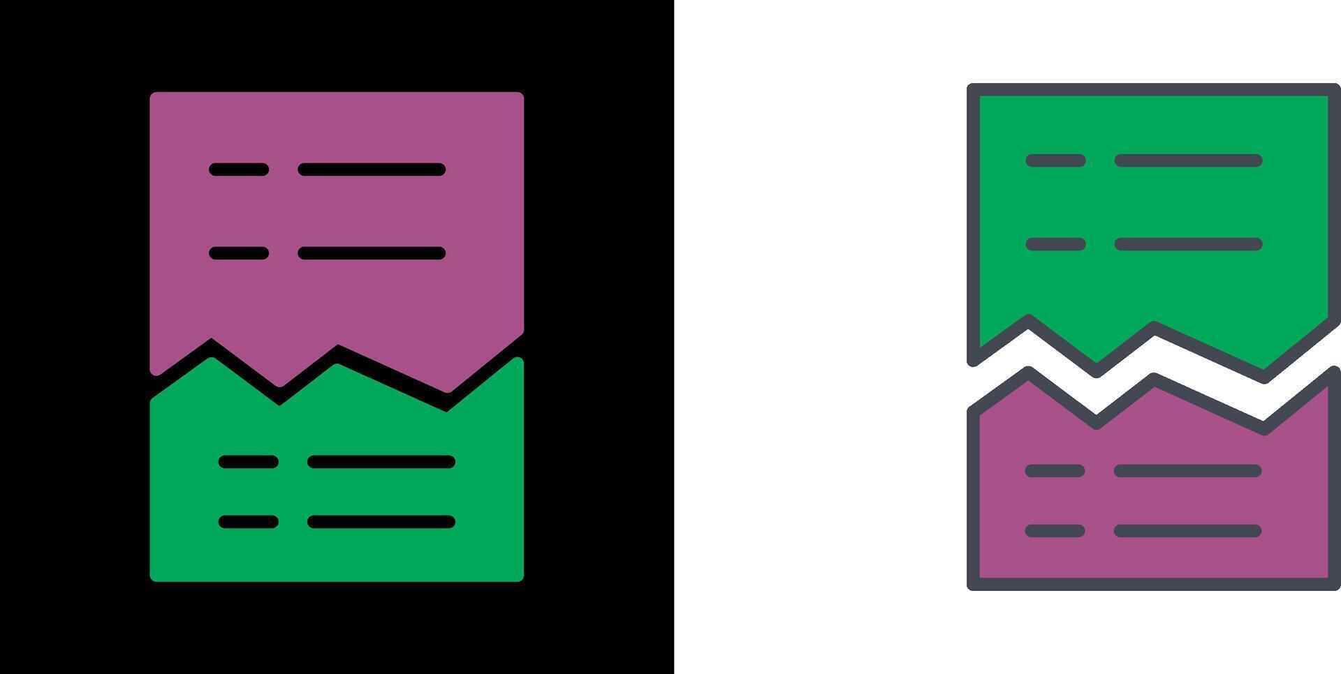 Corrupted List Icon vector