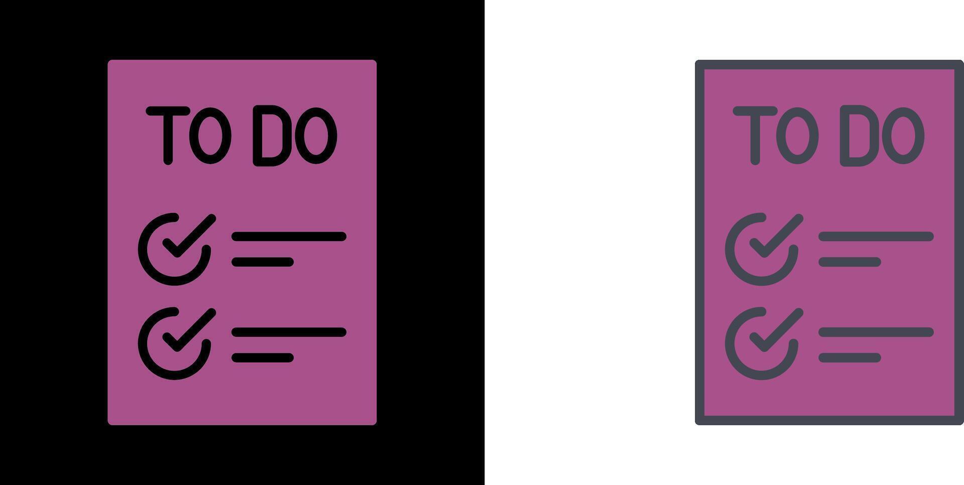 Today to Done CheckList Icon vector