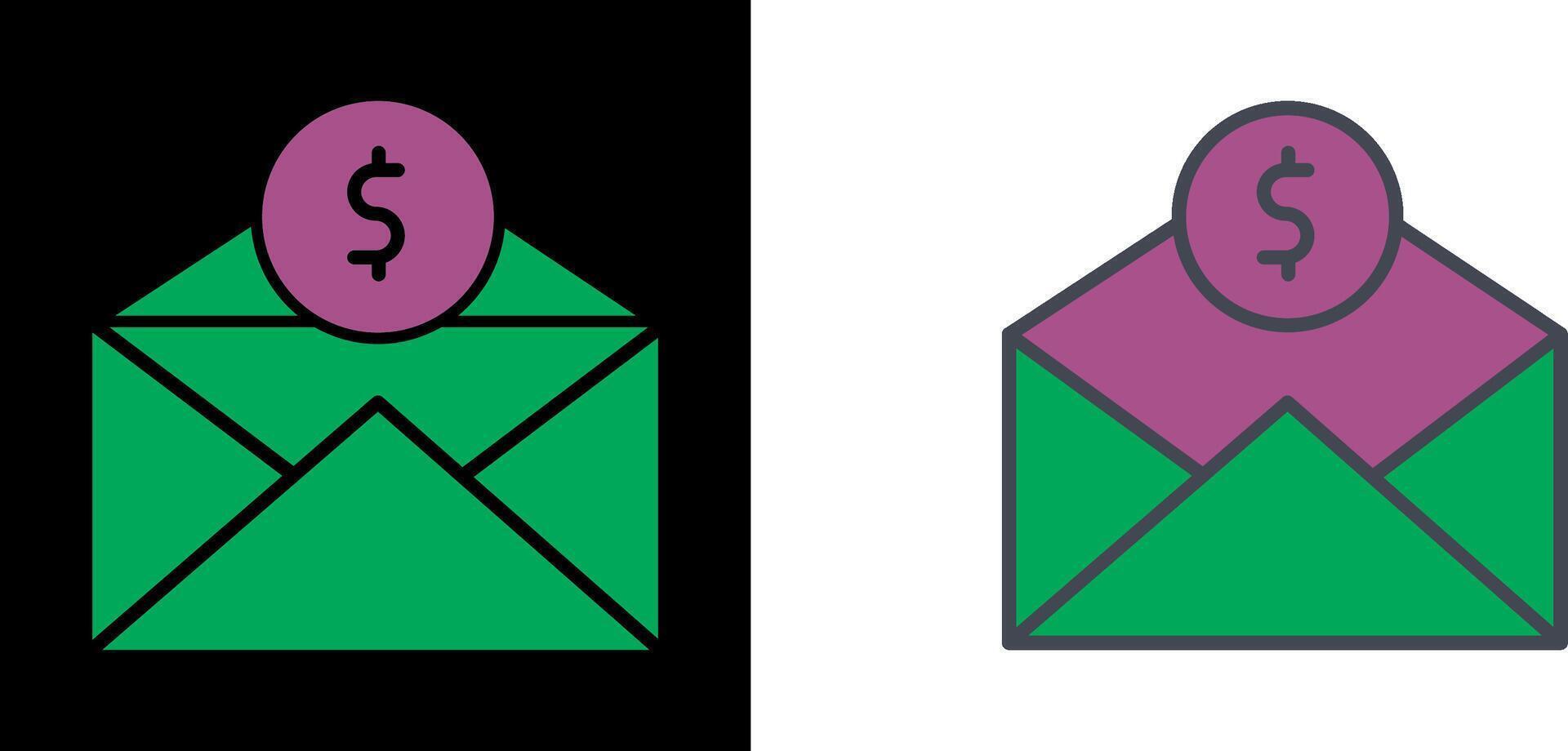 Mail Coin Icon vector
