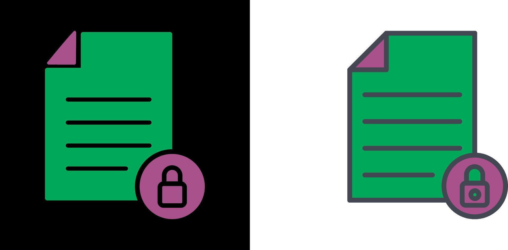 Private Document Icon vector