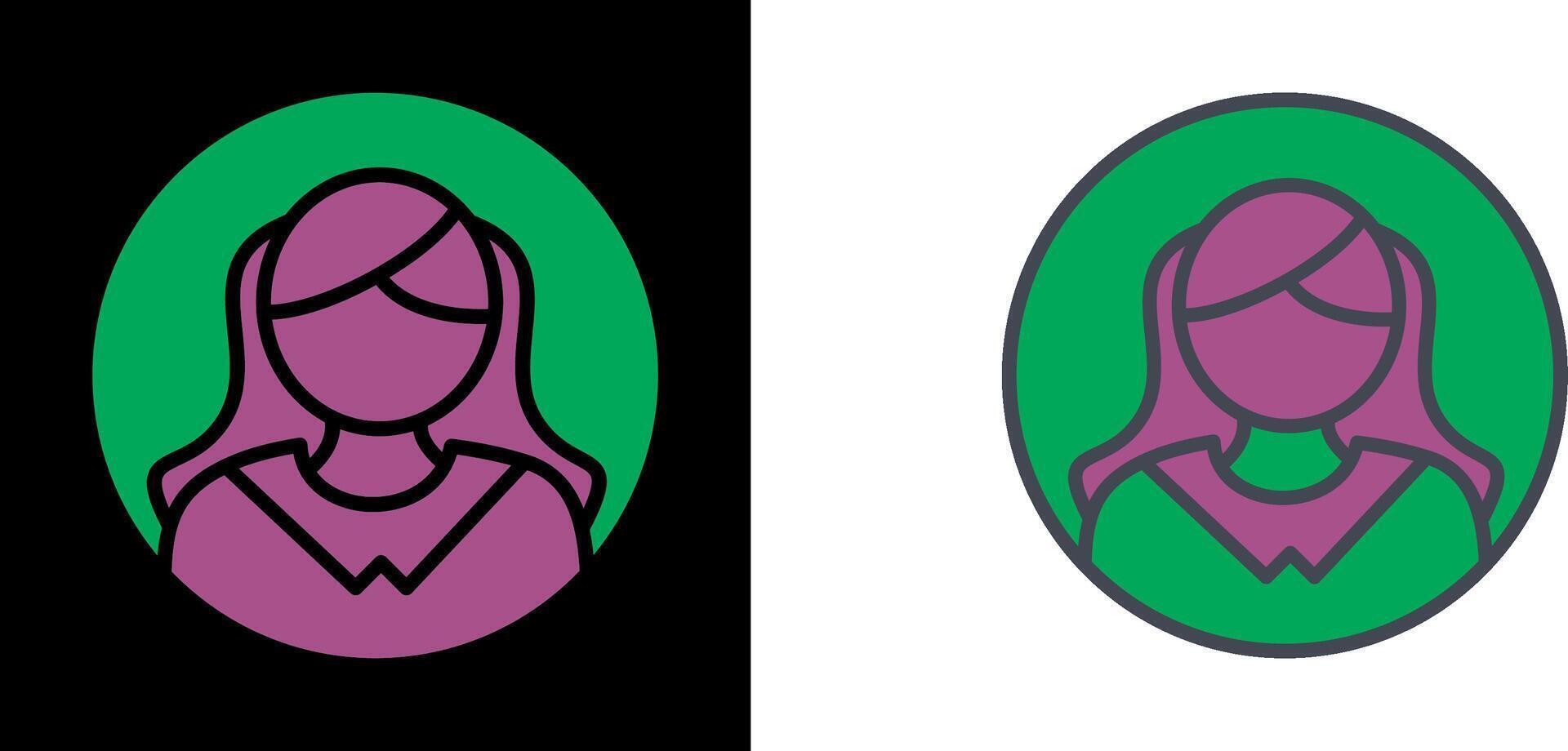 Female Profile Icon vector