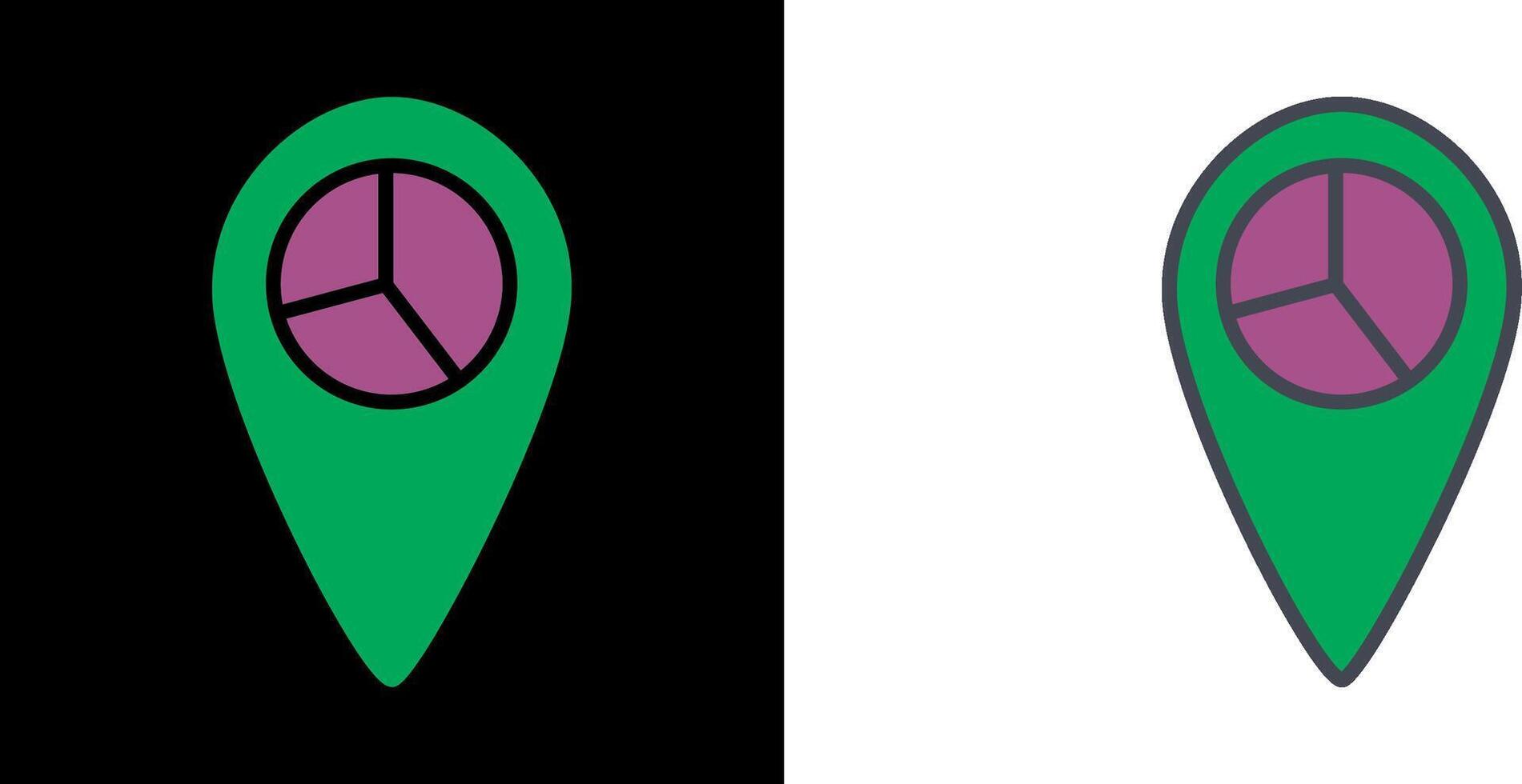 Location Statistics Icon vector