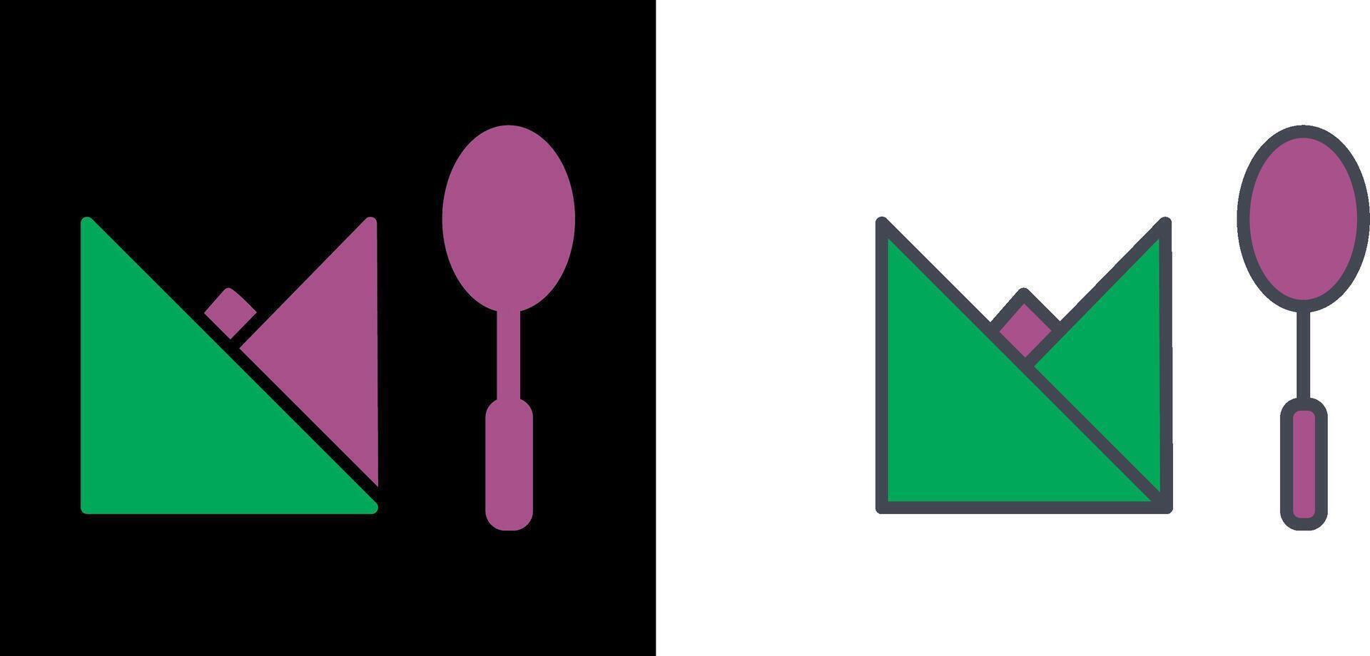 Spoon and Napkin Icon vector