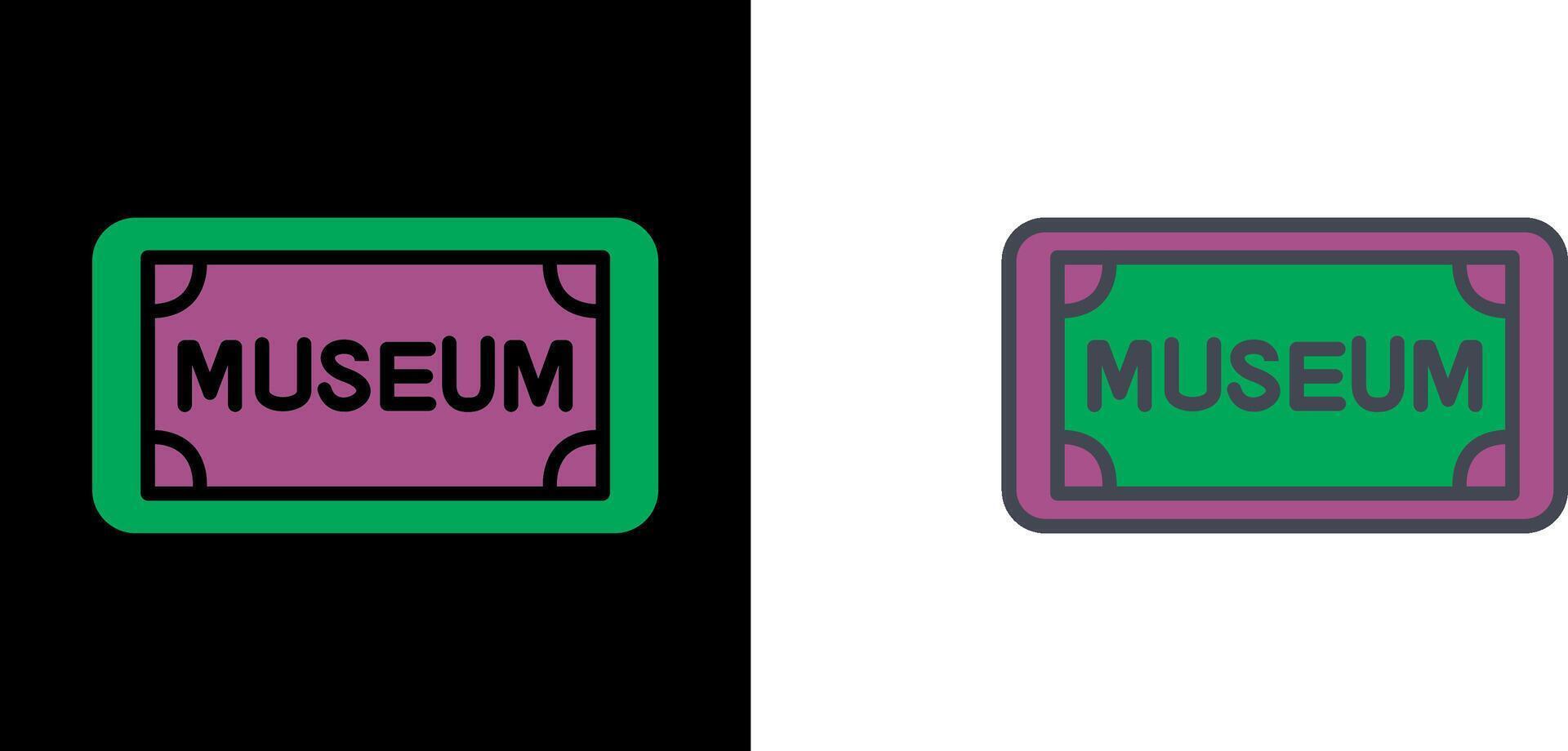 Museum Tag Icon vector