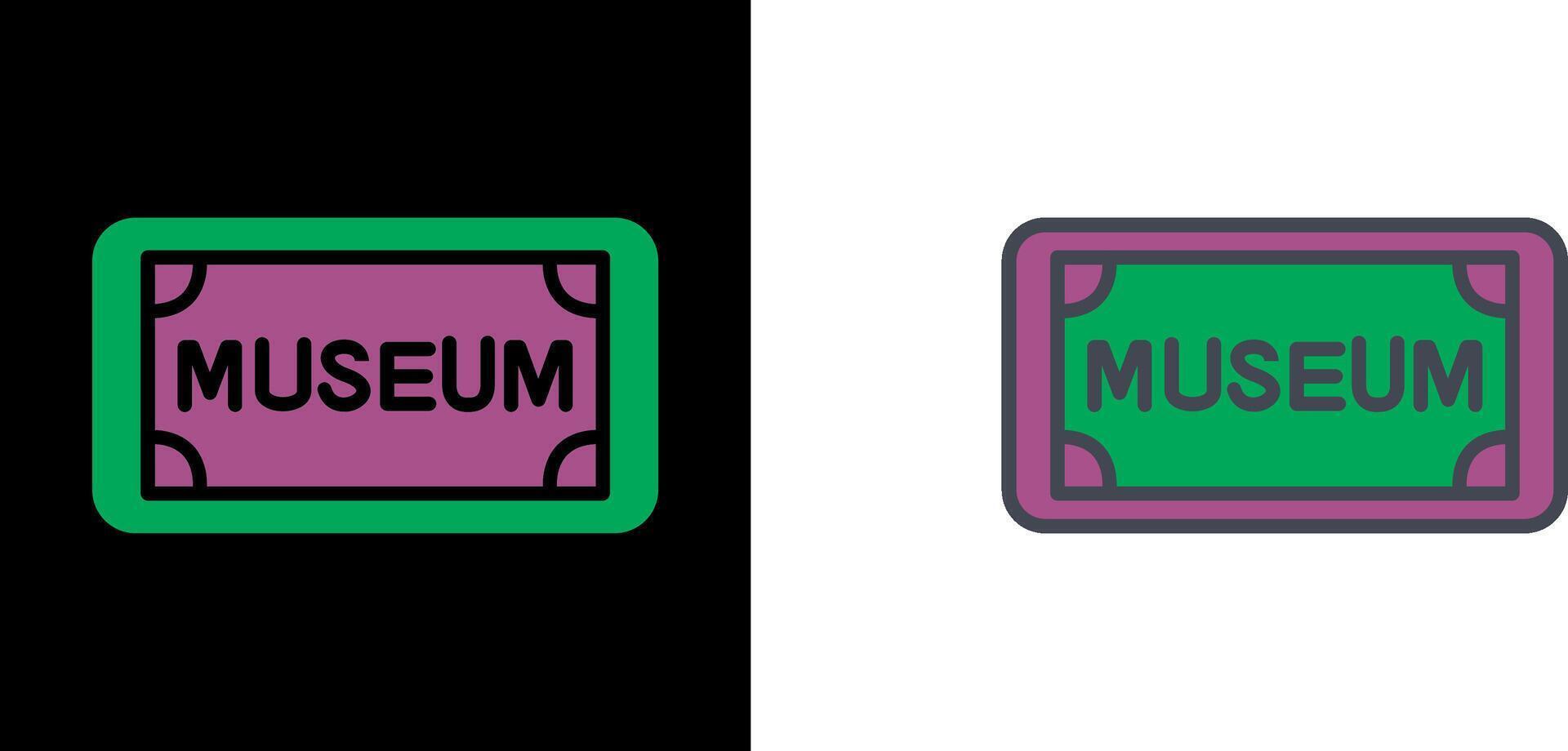 Museum Tag Icon vector