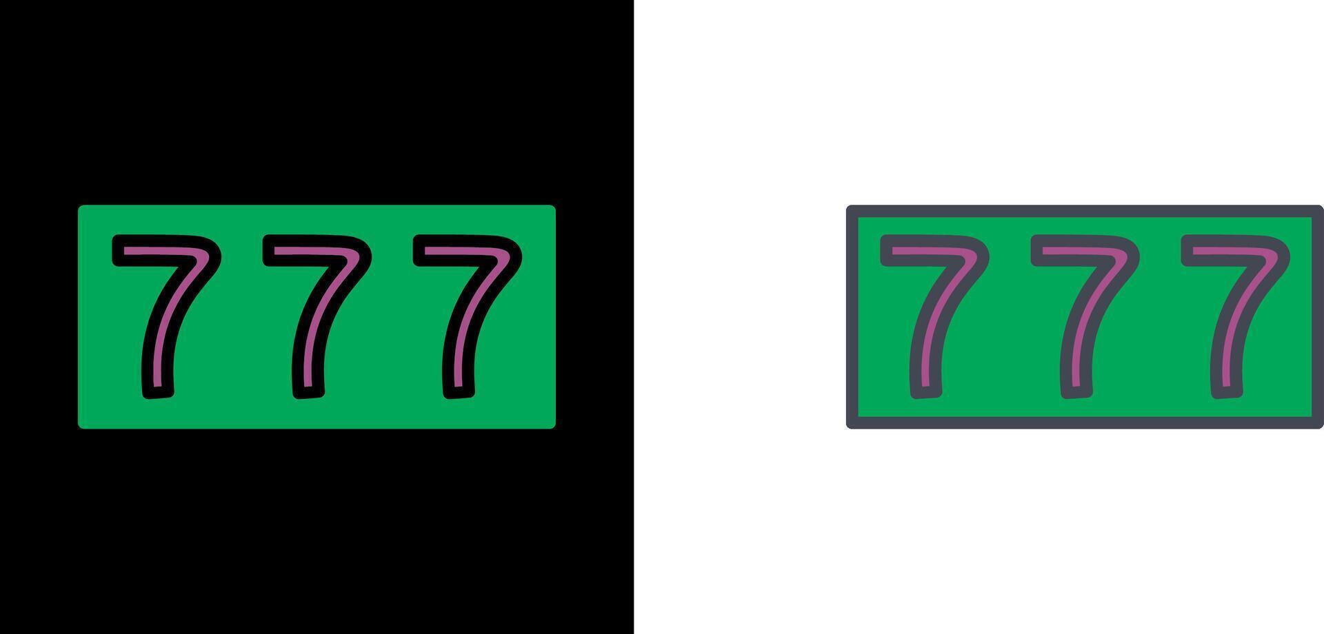 Triple Sevens Icon vector