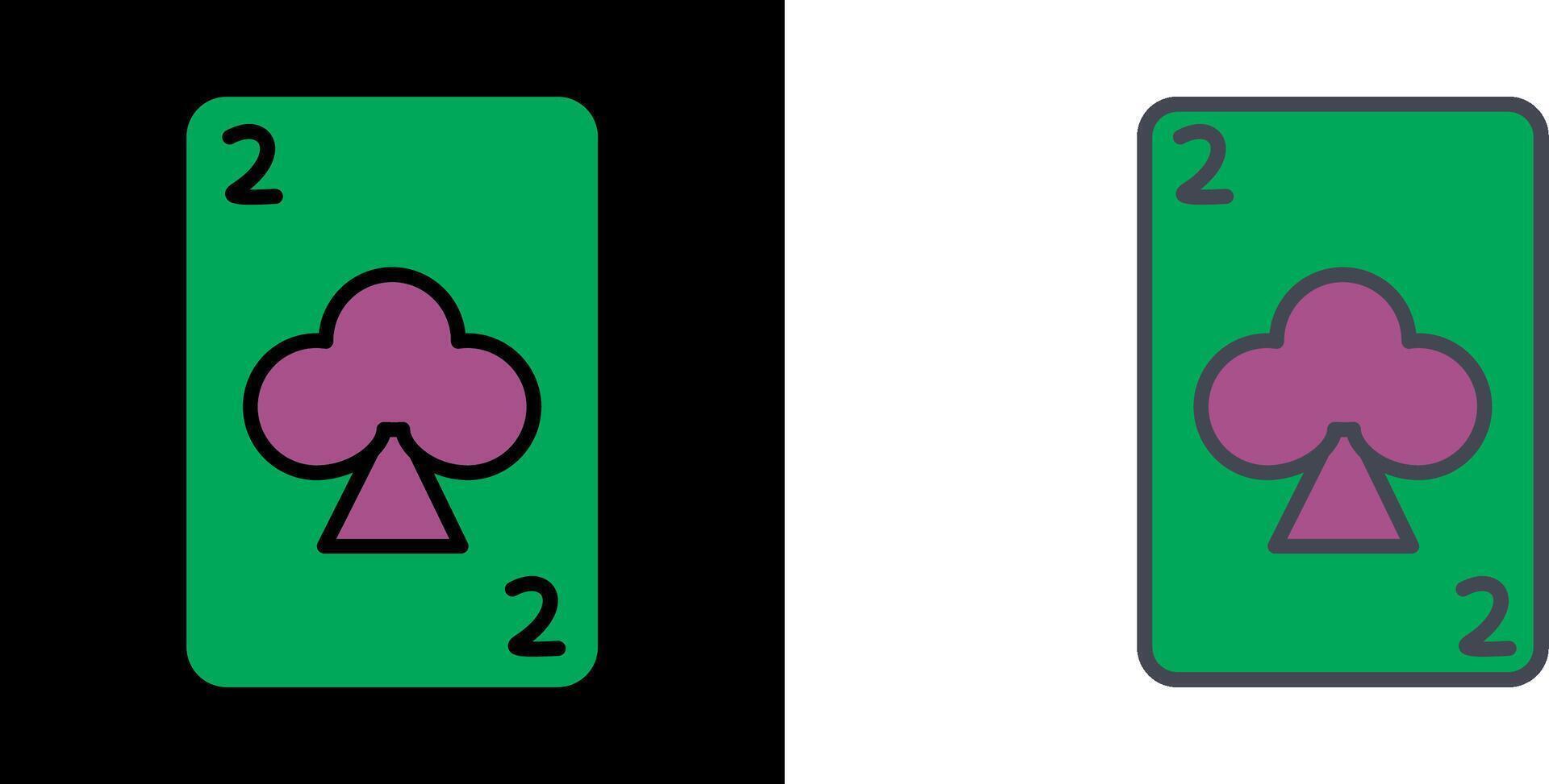 Clubs Card Icon vector