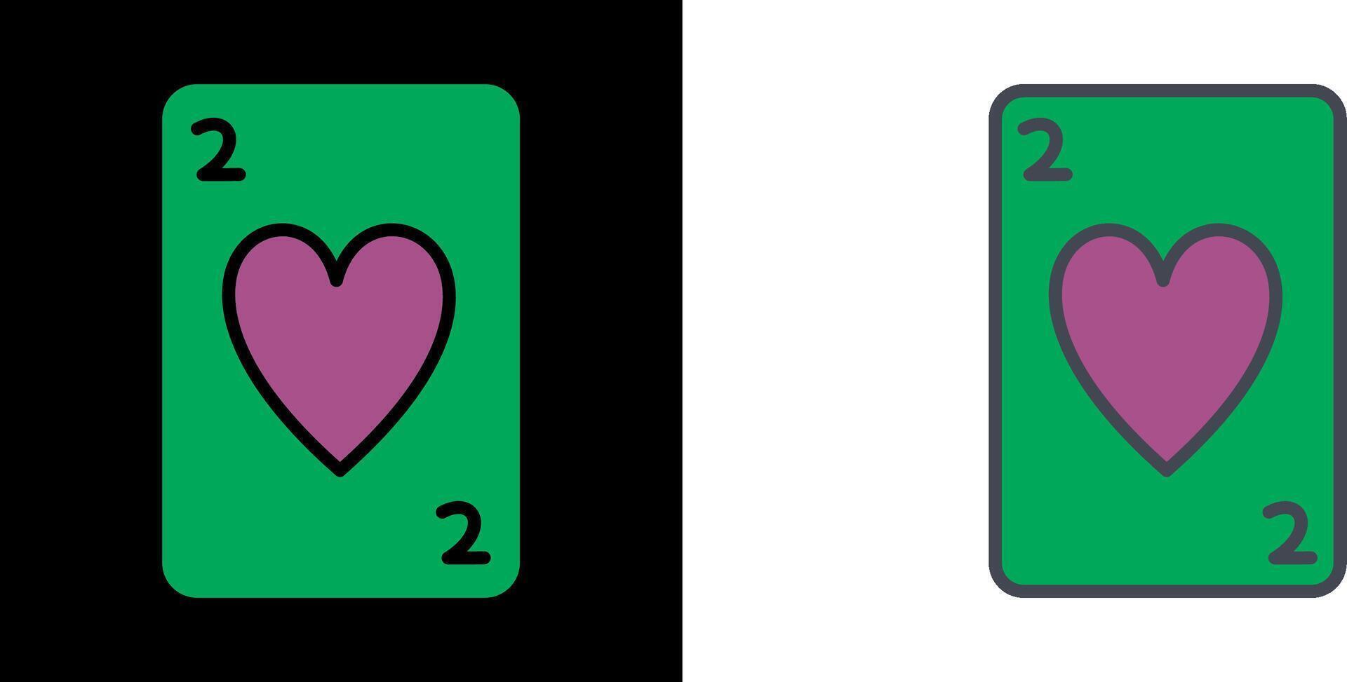 corazones tarjeta icono vector