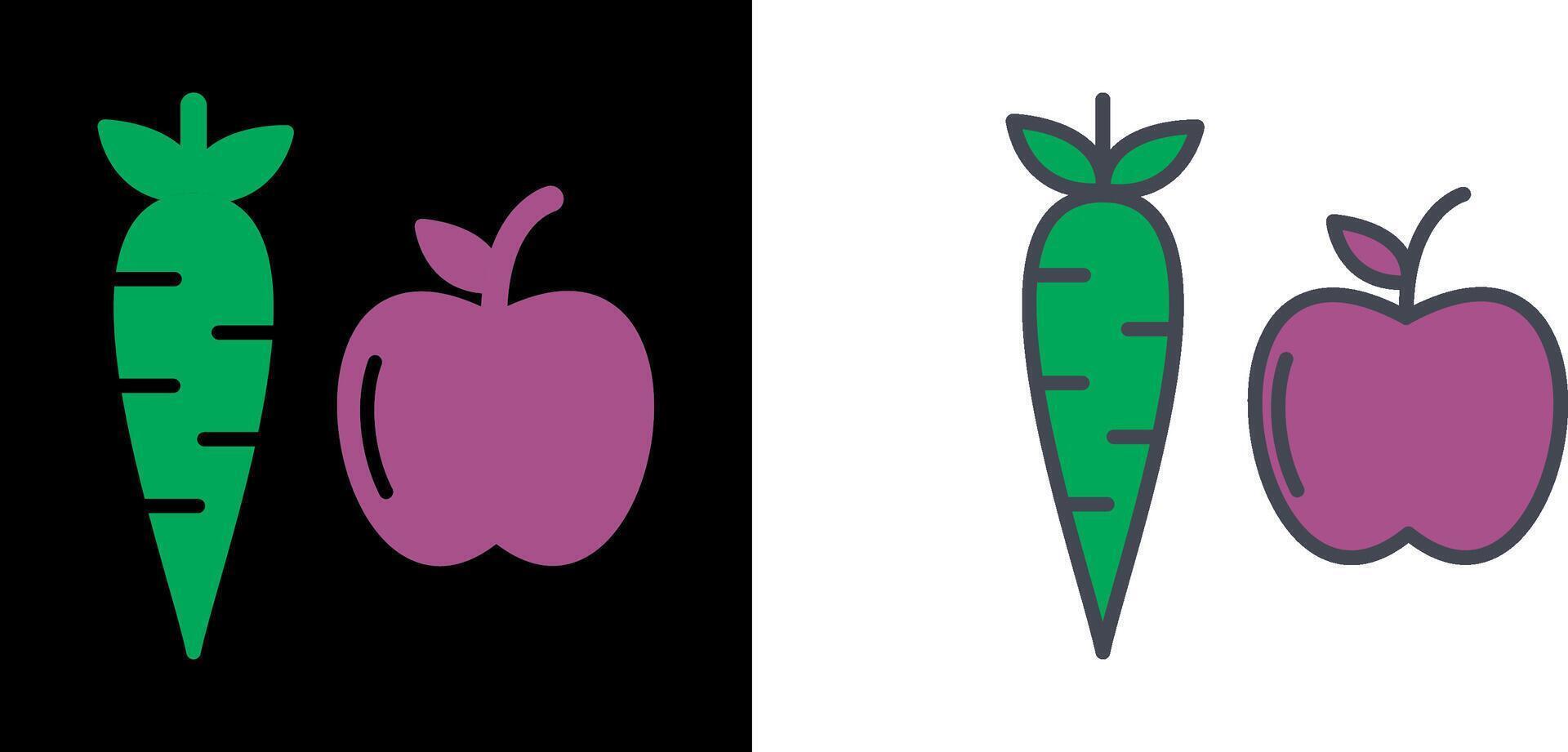 Fruits And Vegetables Icon vector