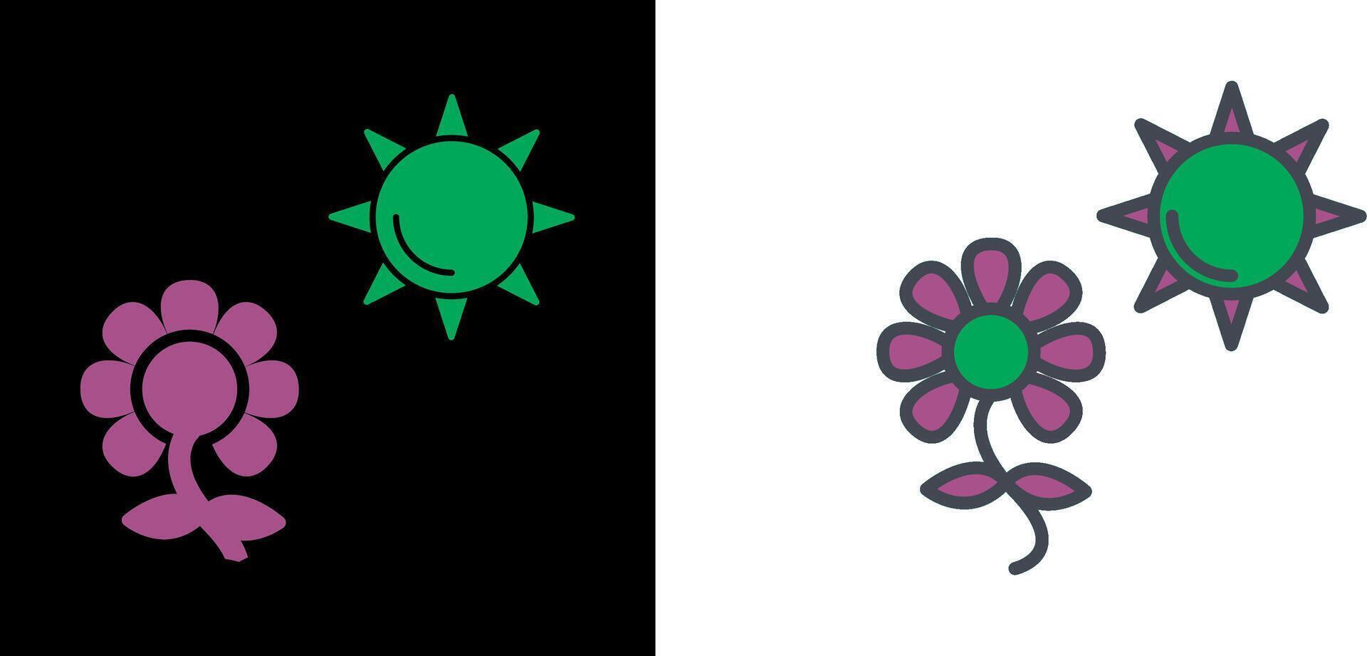 Flower in sunlight Icon vector