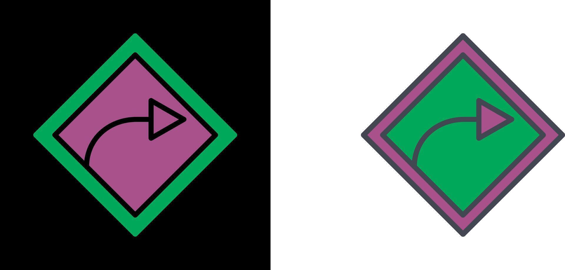 Right Turn Icon vector