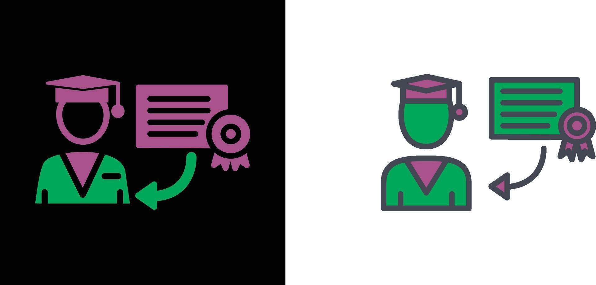 Receiving Degree Icon vector