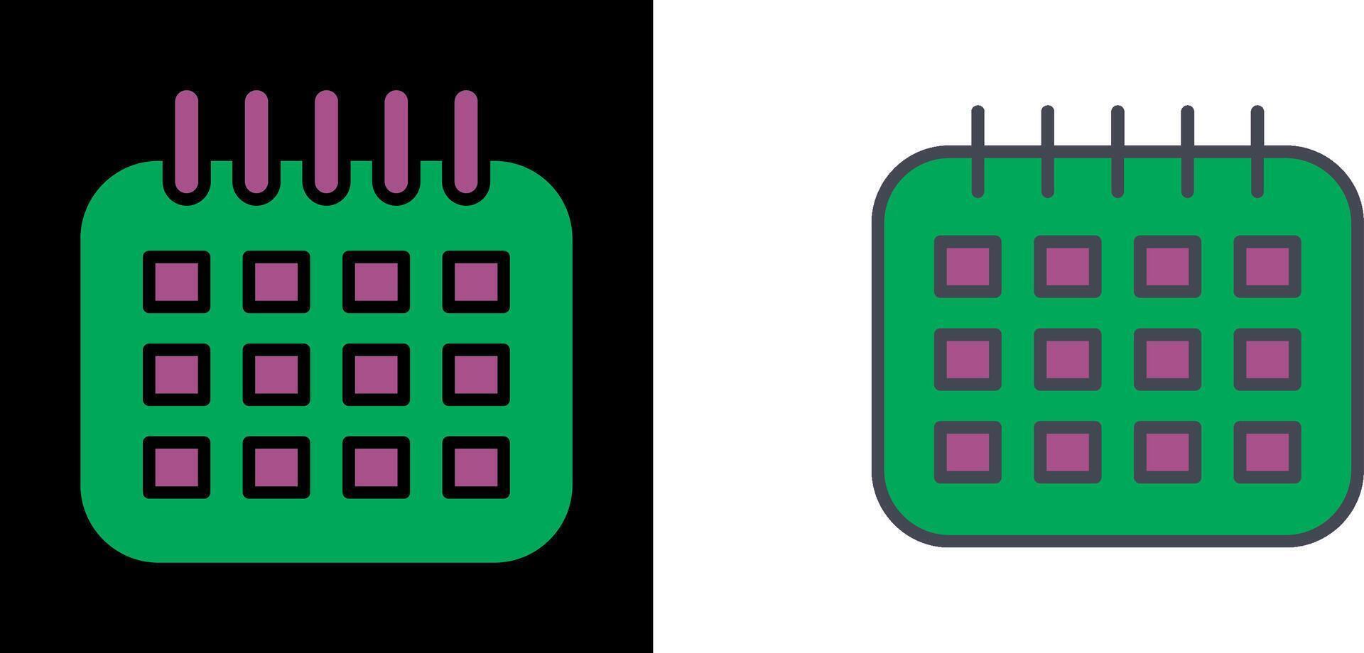 Marked Calendar Icon vector