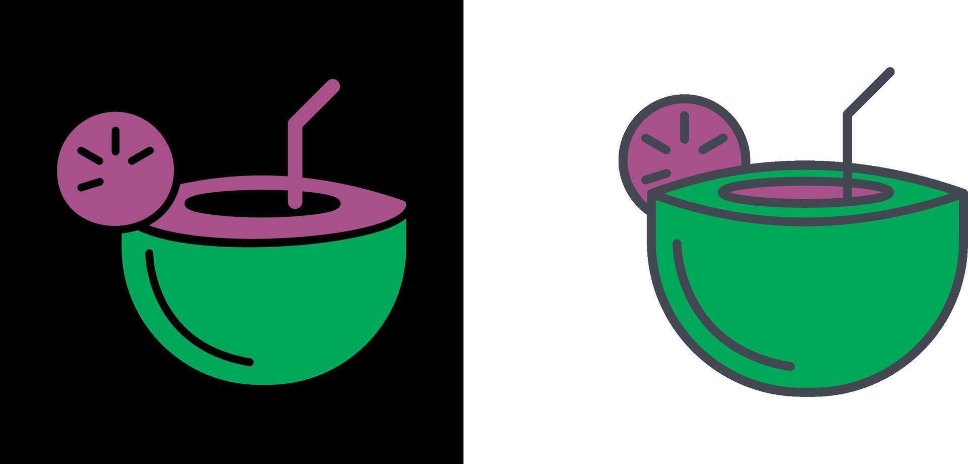 Coconut Drink Icon vector