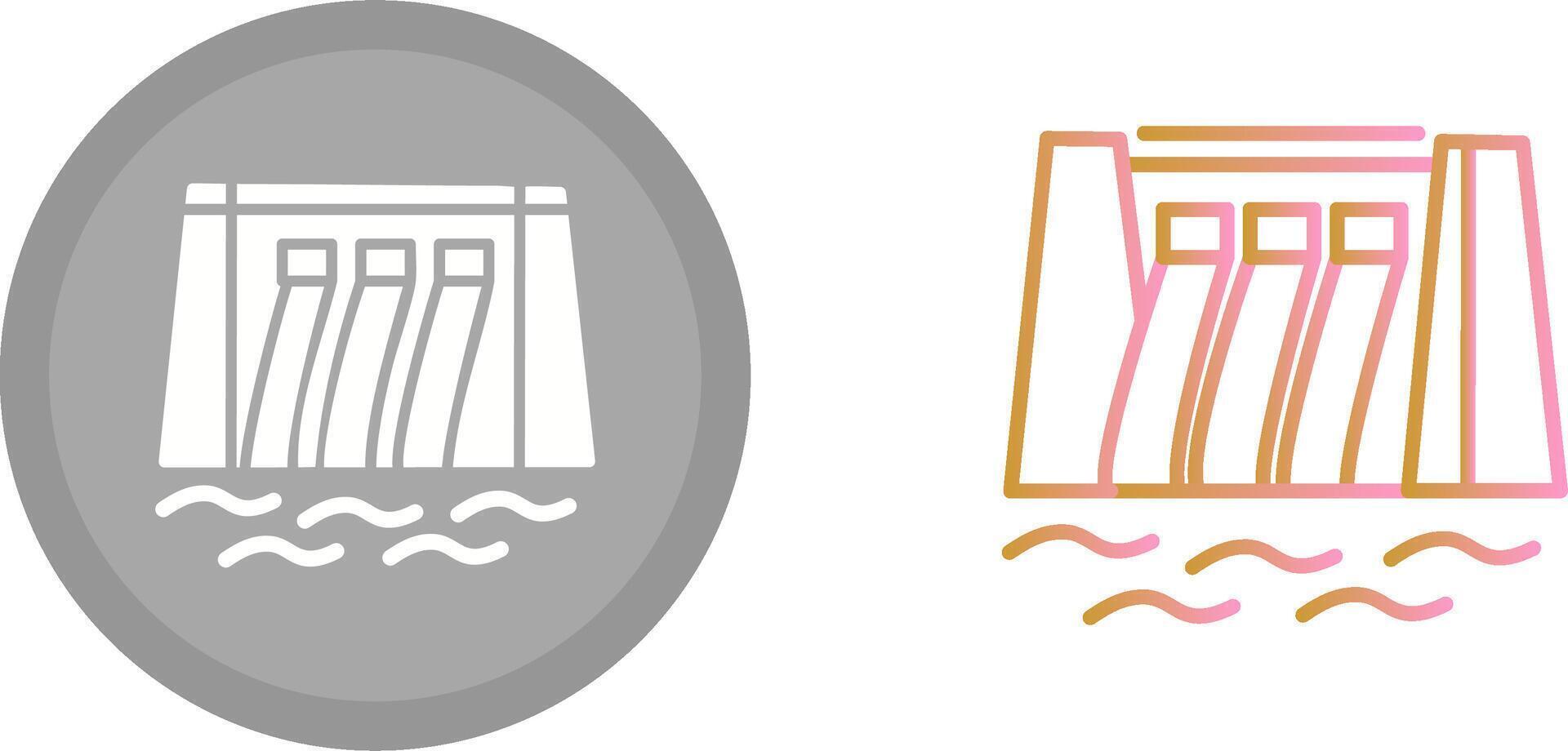 Water Dam Icon vector
