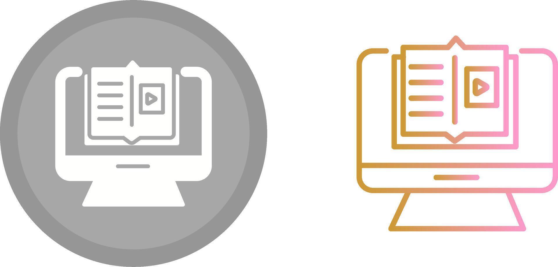 E Learning Icon vector