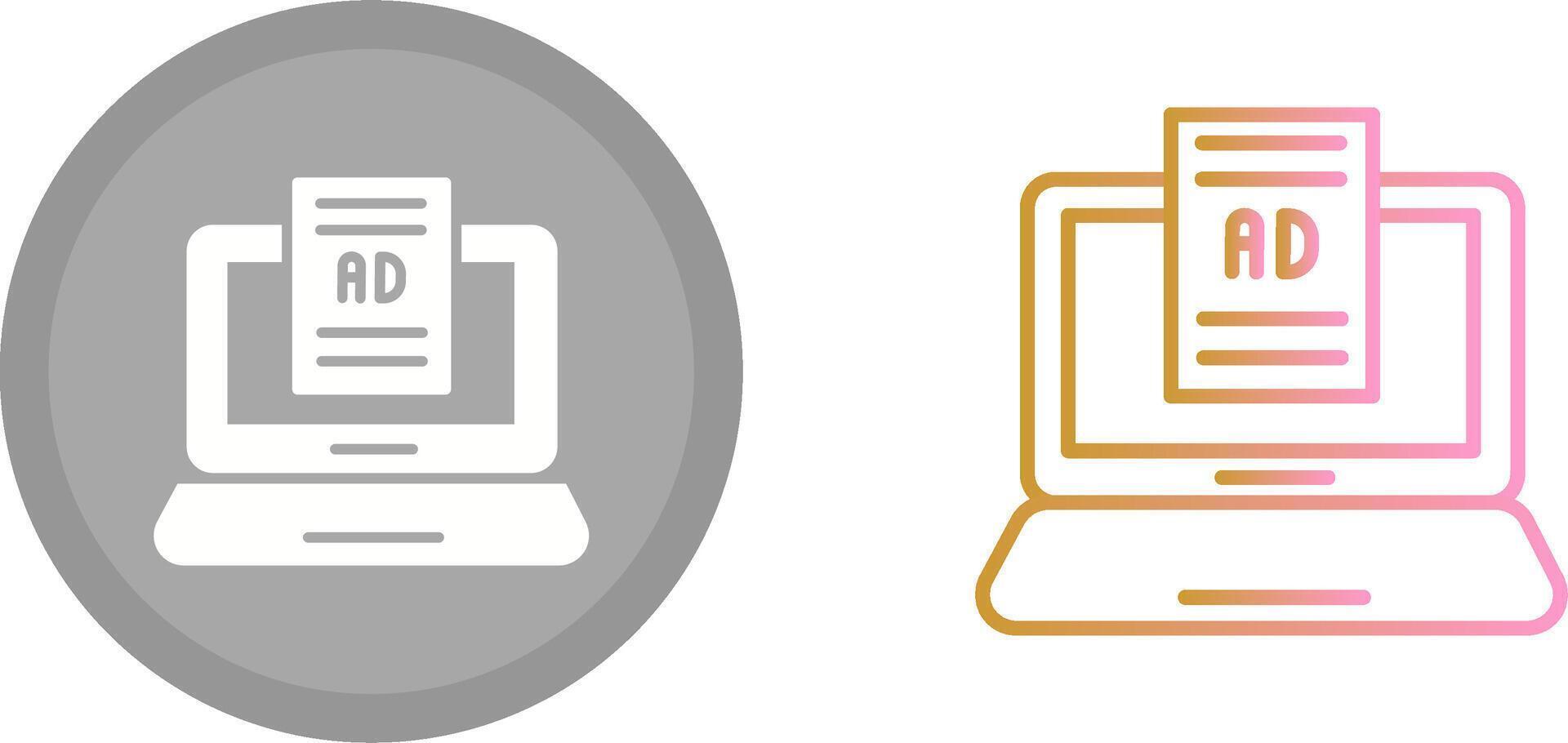 Internet Ads Icon vector