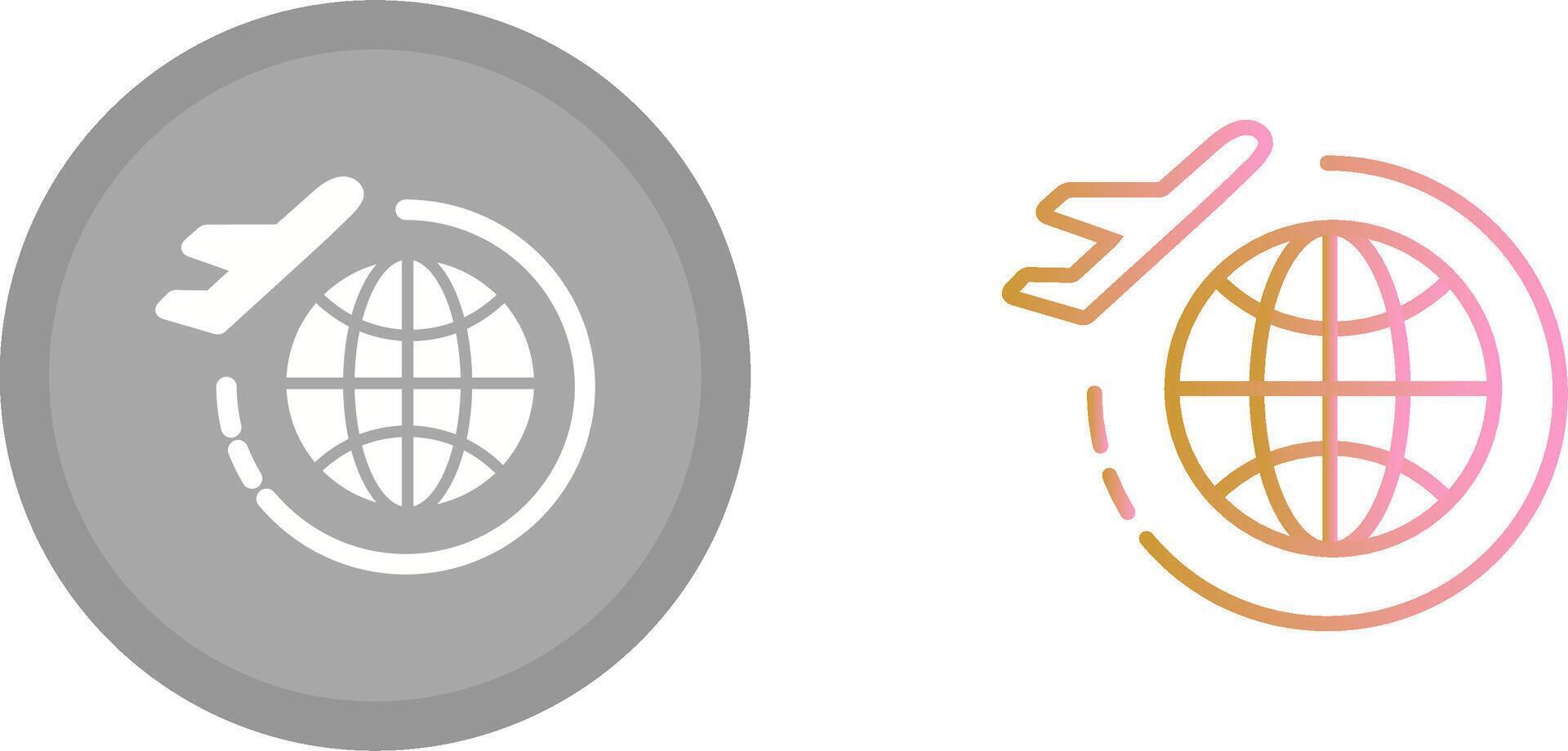 Round Travel Flights Icon vector