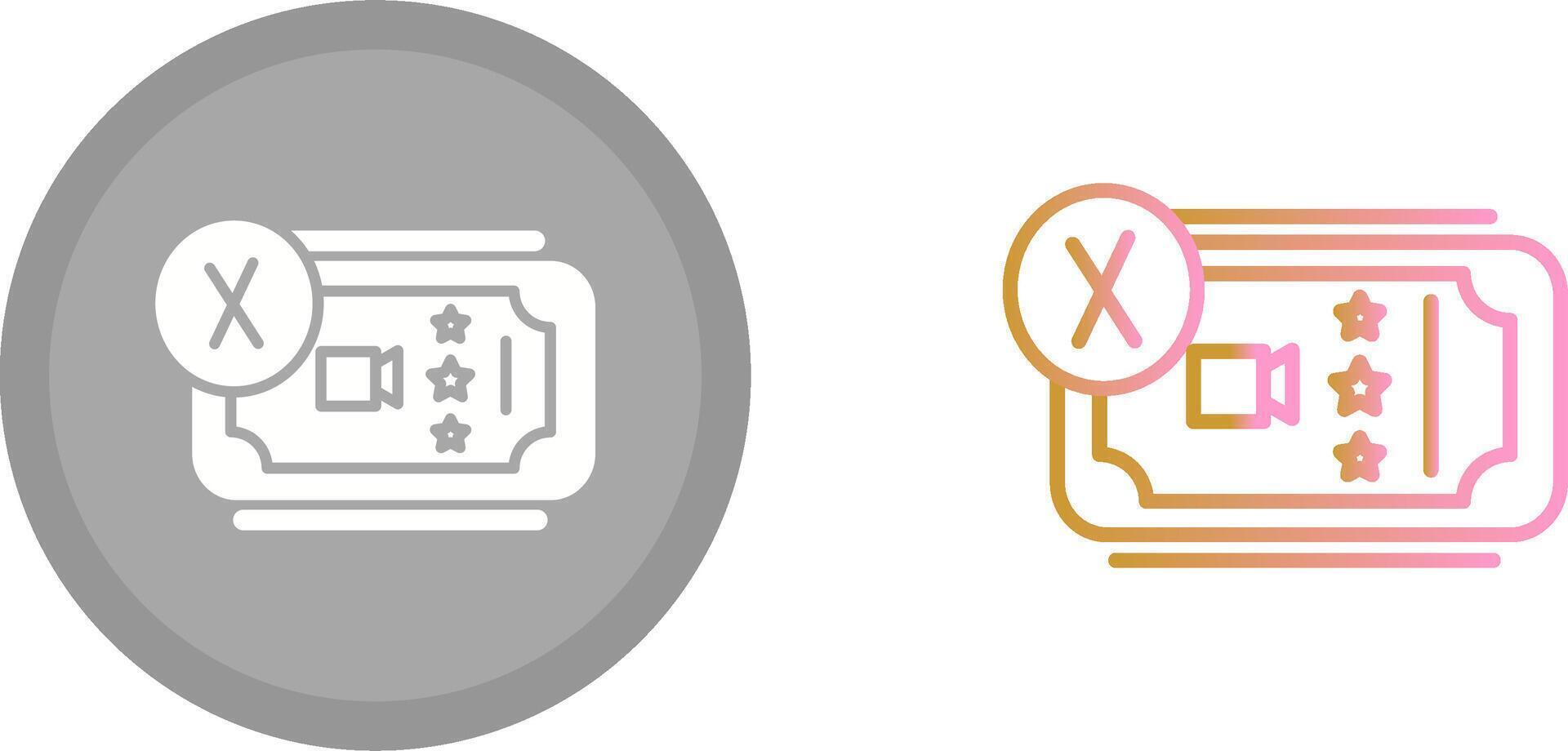 Cancel Ticket Icon vector