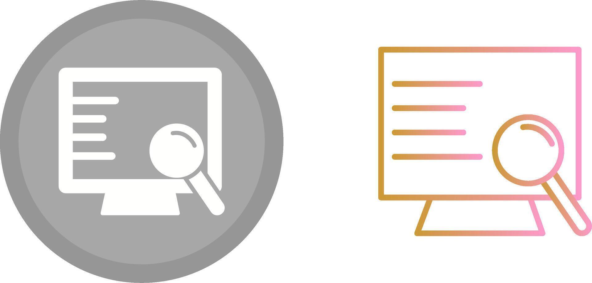 Computer Search Icon vector