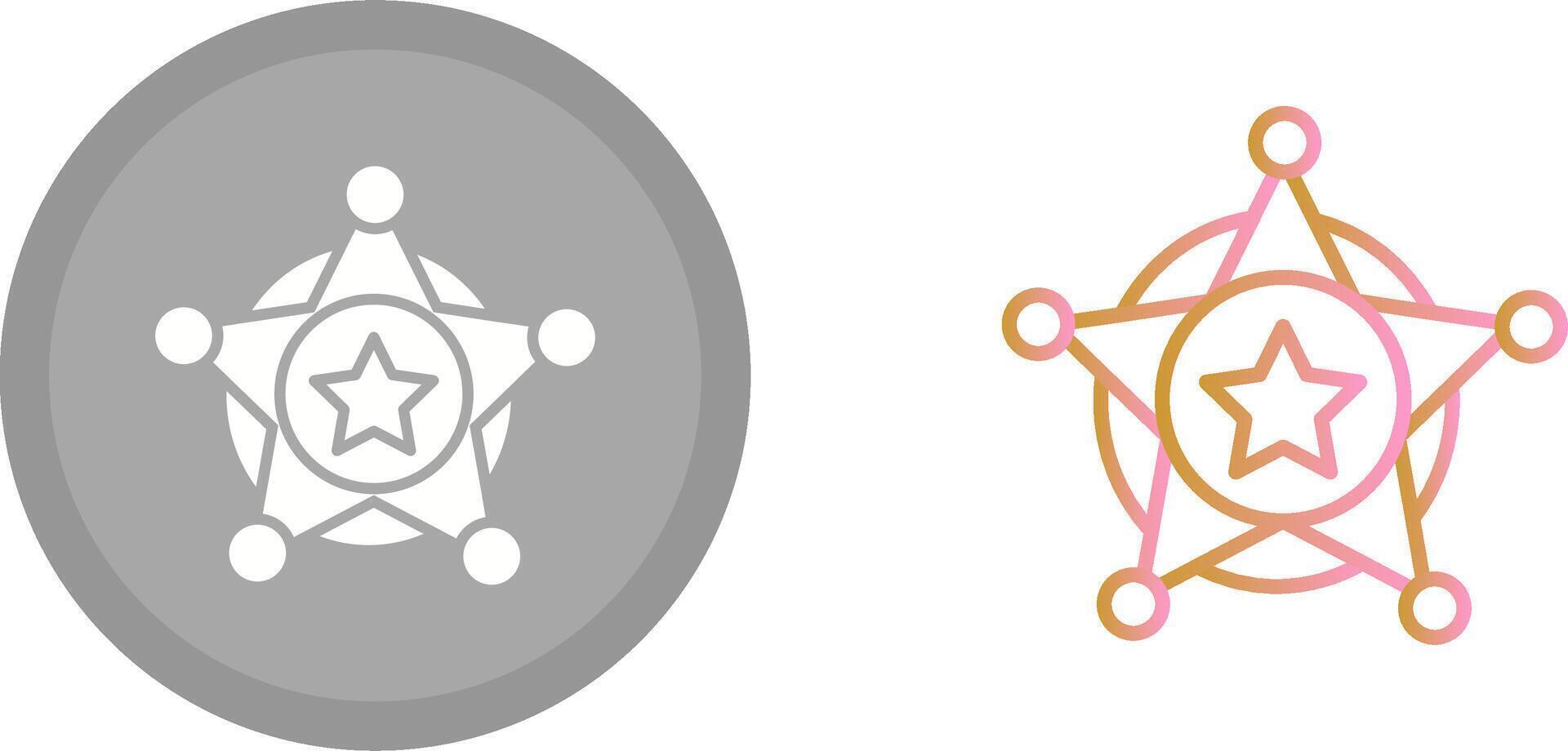 Sheriff Badge Icon vector