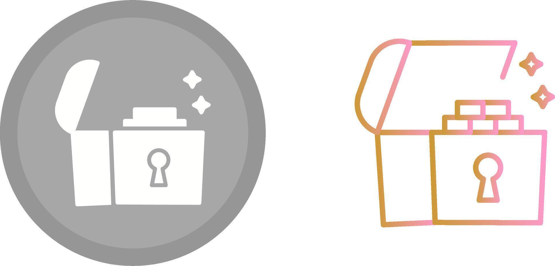 Open Treasure Box Icon vector