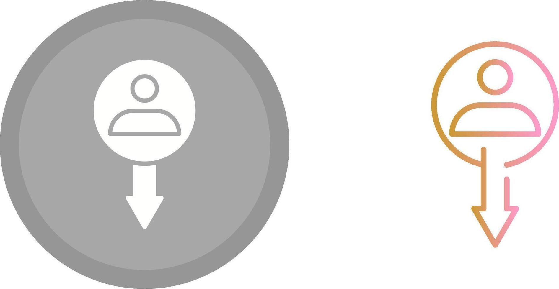 User Down Icon vector
