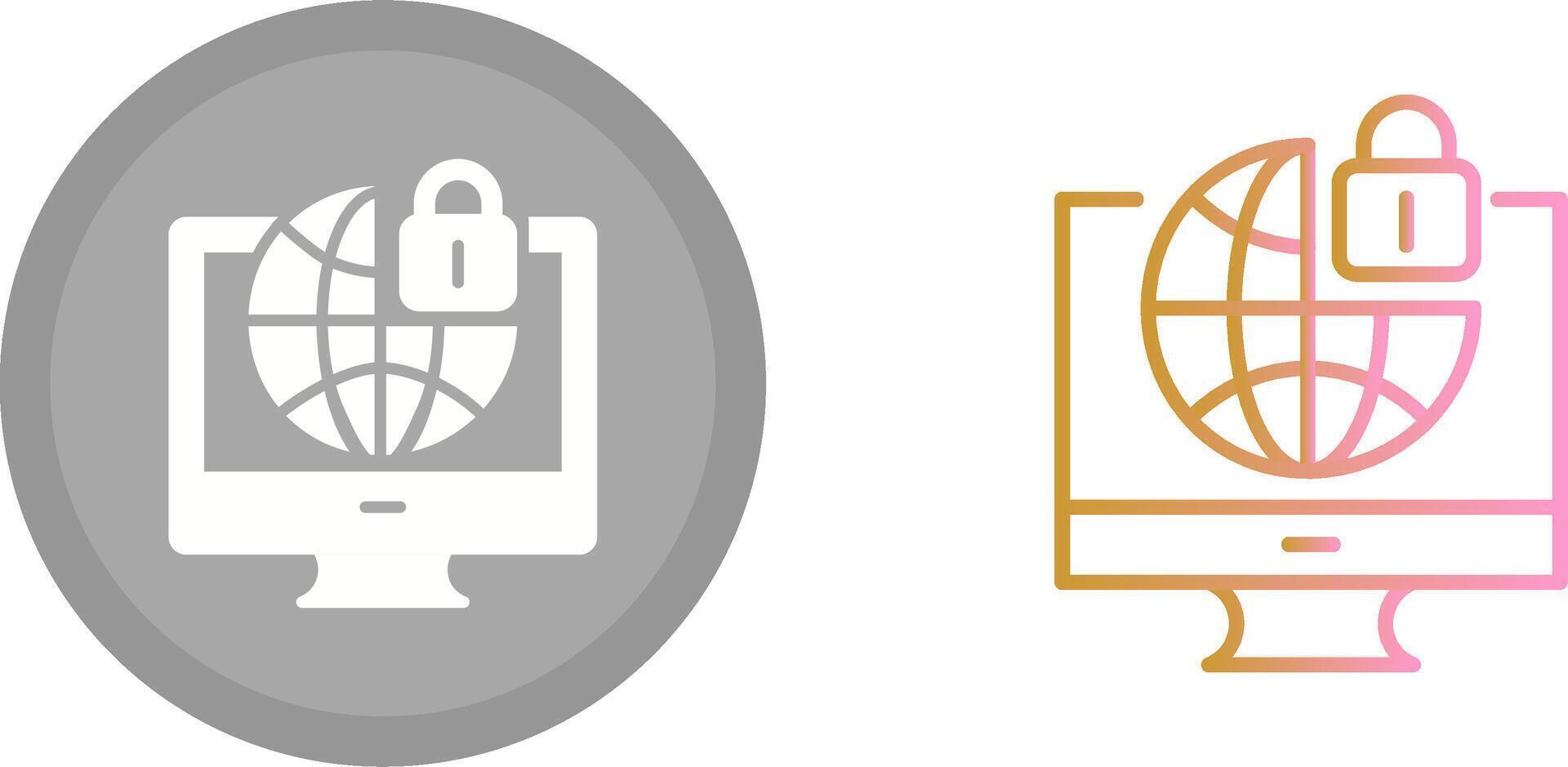 Internet Security Icon vector