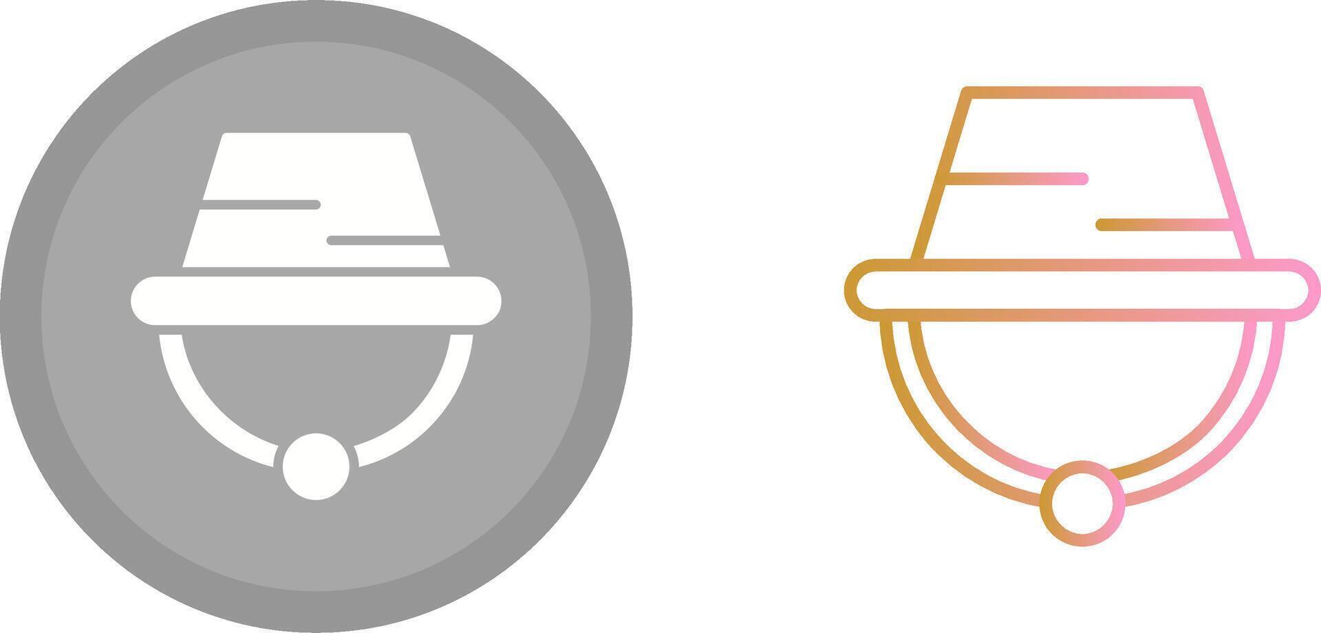 cámping sombrero icono vector