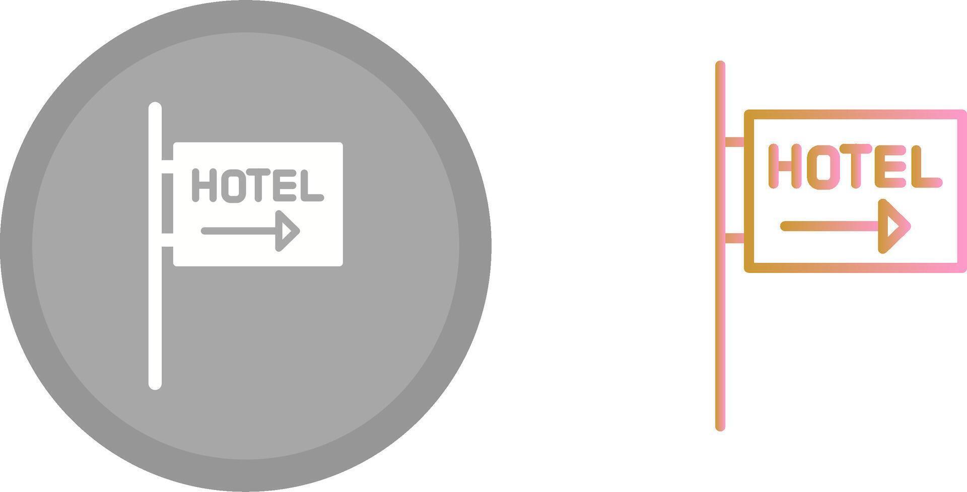 icono de signo de hotel vector