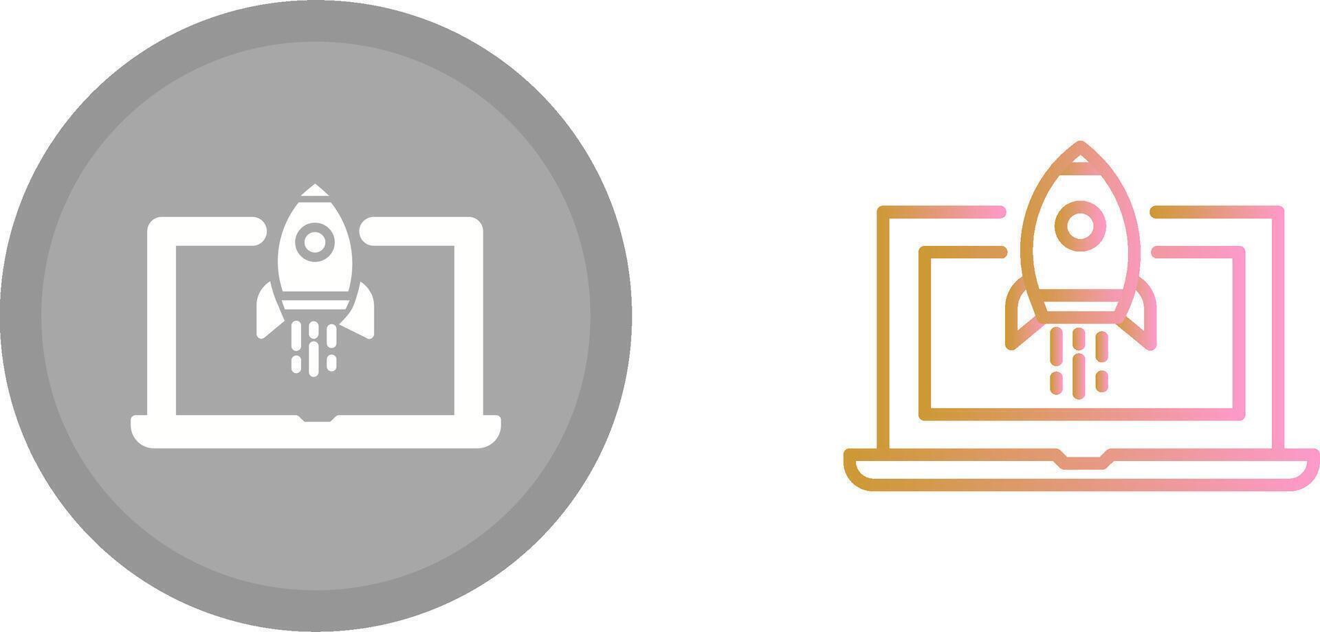 Laptop Startup Icon vector