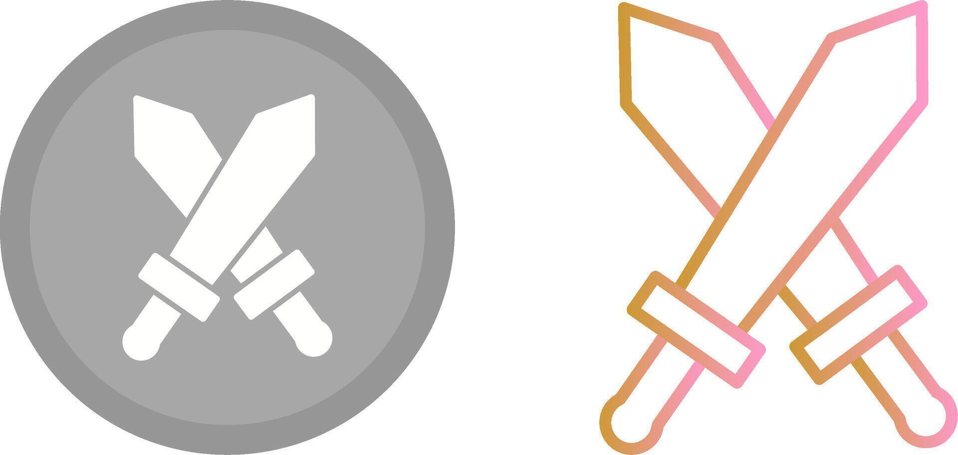 Two Swords Icon vector