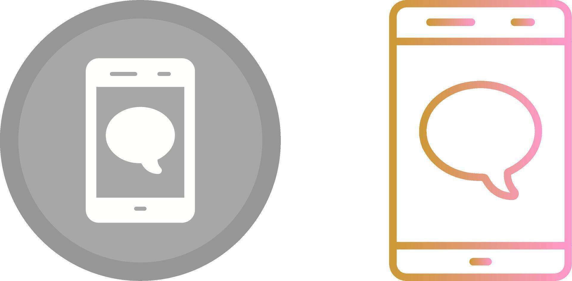 Single Message Bubble Icon vector