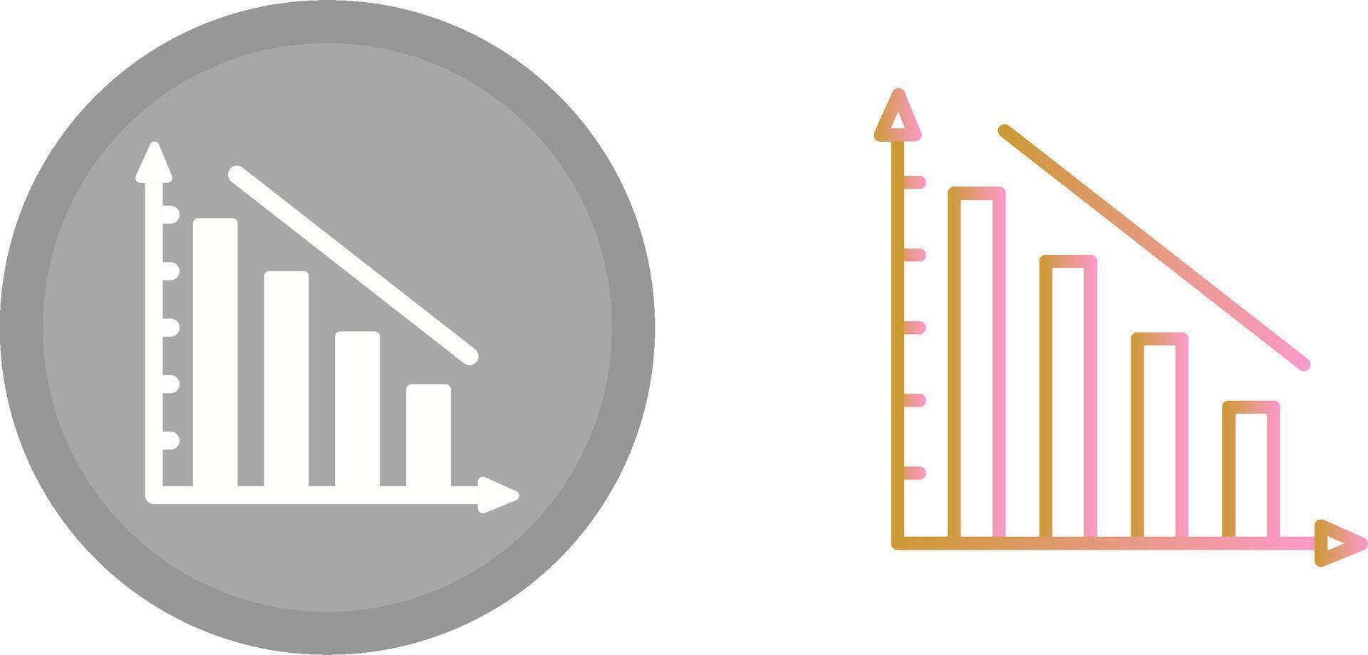 Descending bar Icon vector