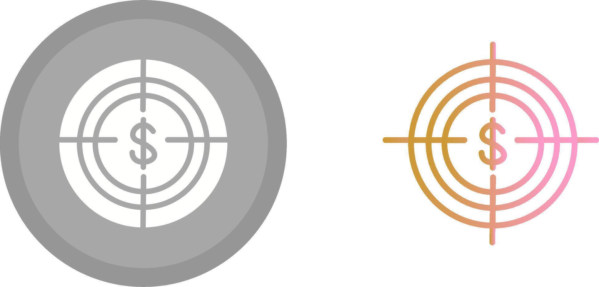Economic Target Icon vector