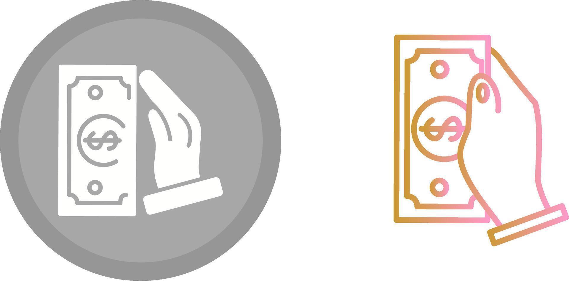 Cash Receiving Icon vector