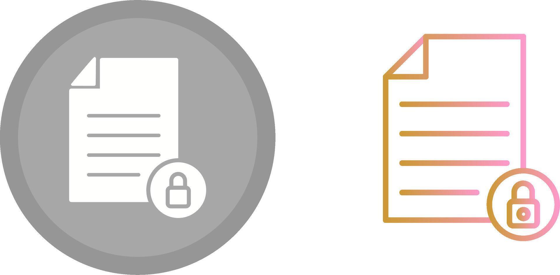 Private Document Icon vector