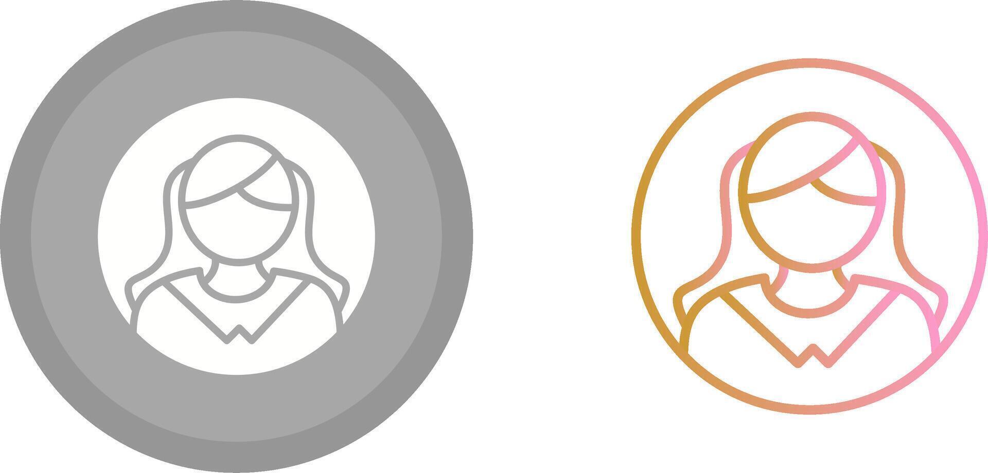 Female Profile Icon vector