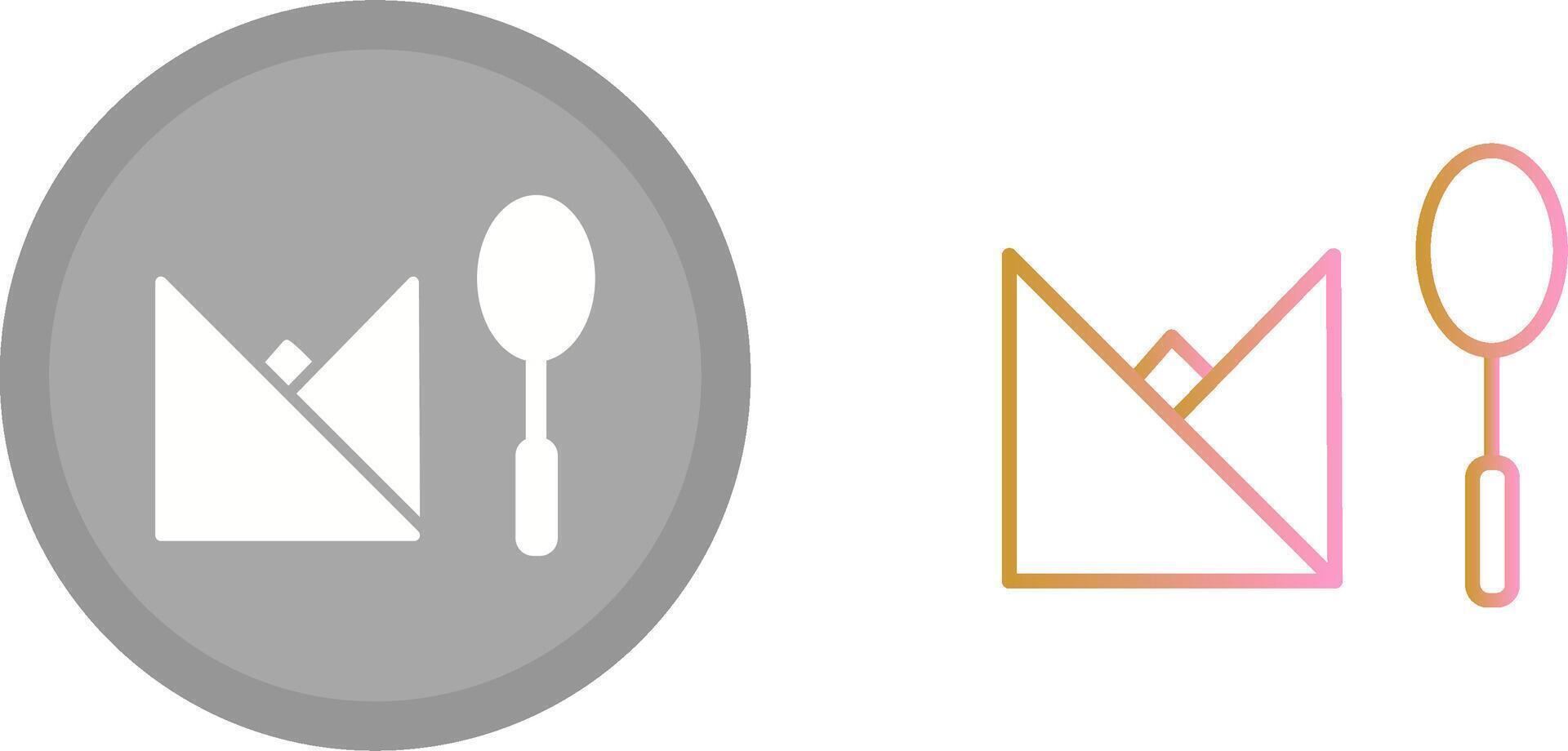 Spoon and Napkin Icon vector