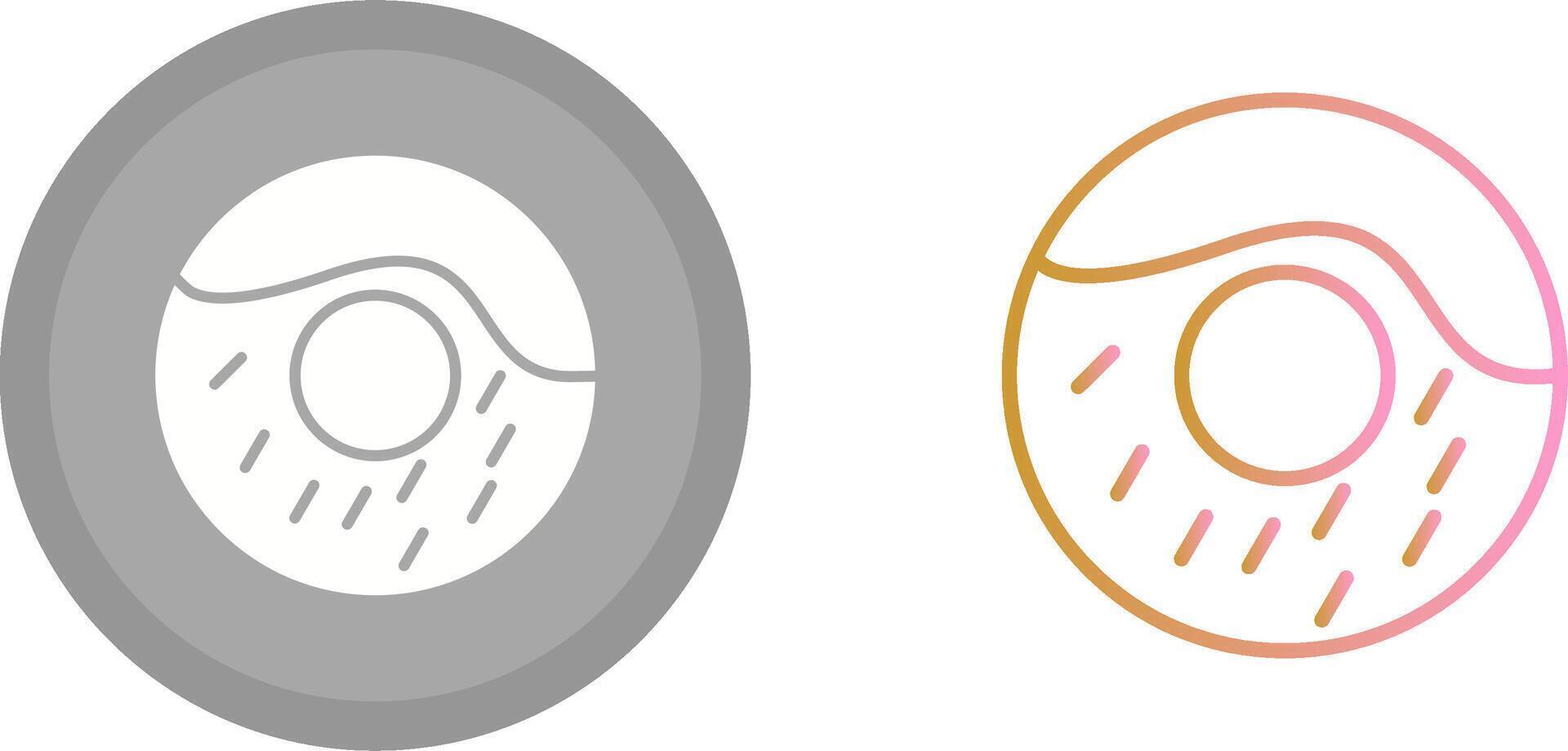 icono de donut de crema vector