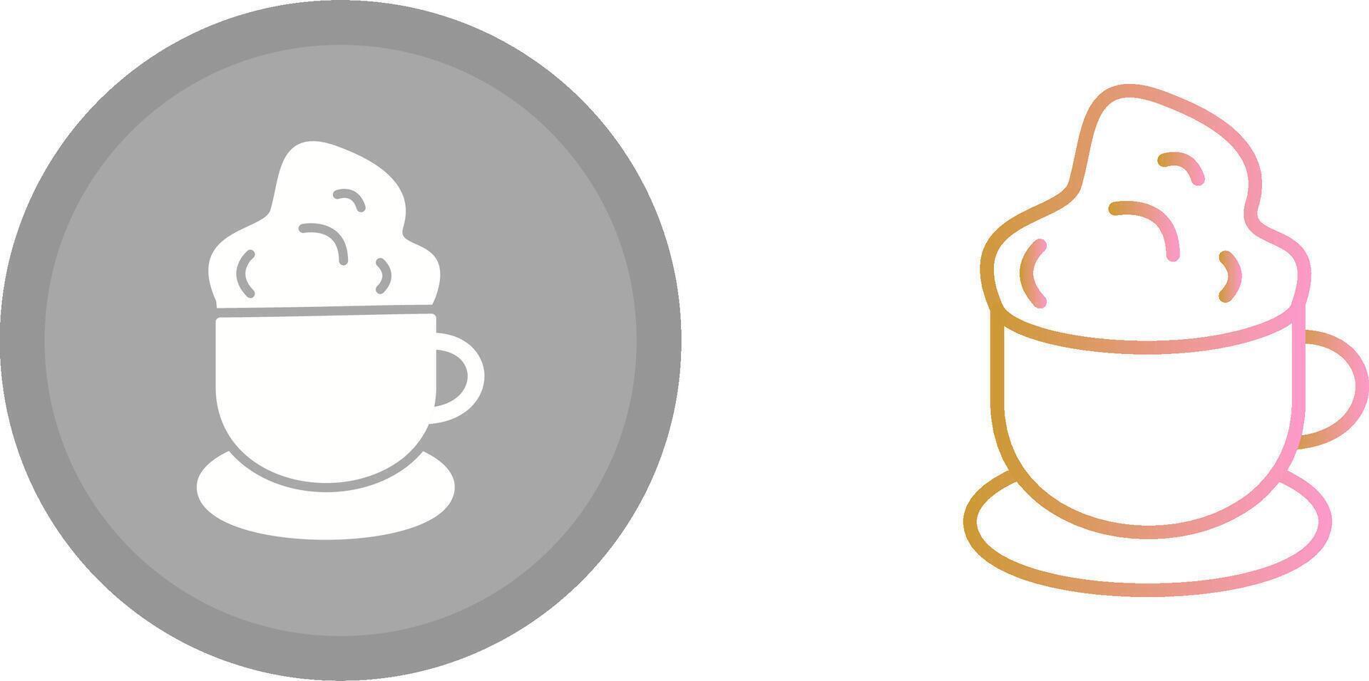 icono de café cremoso vector