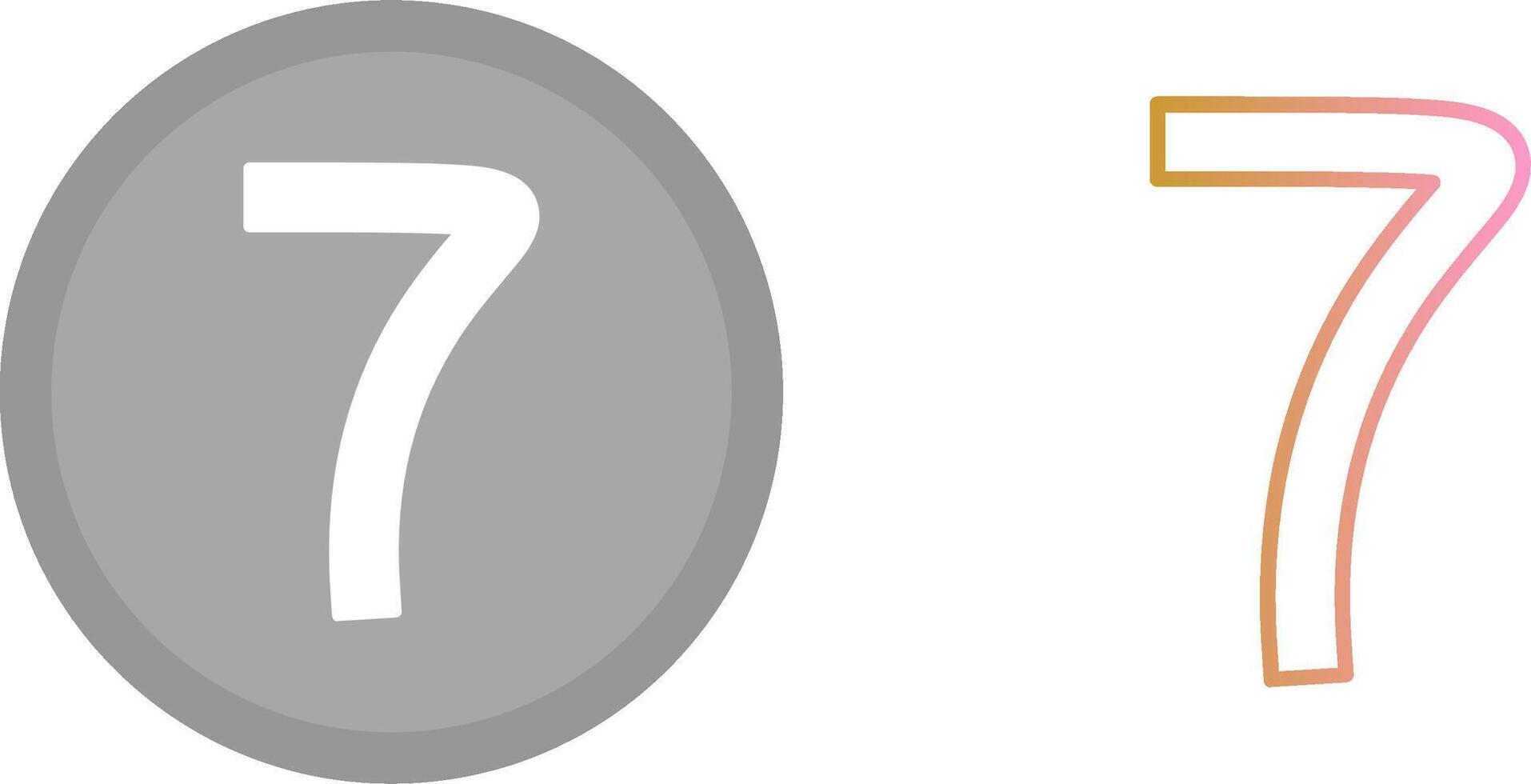 Number Seven Icon vector