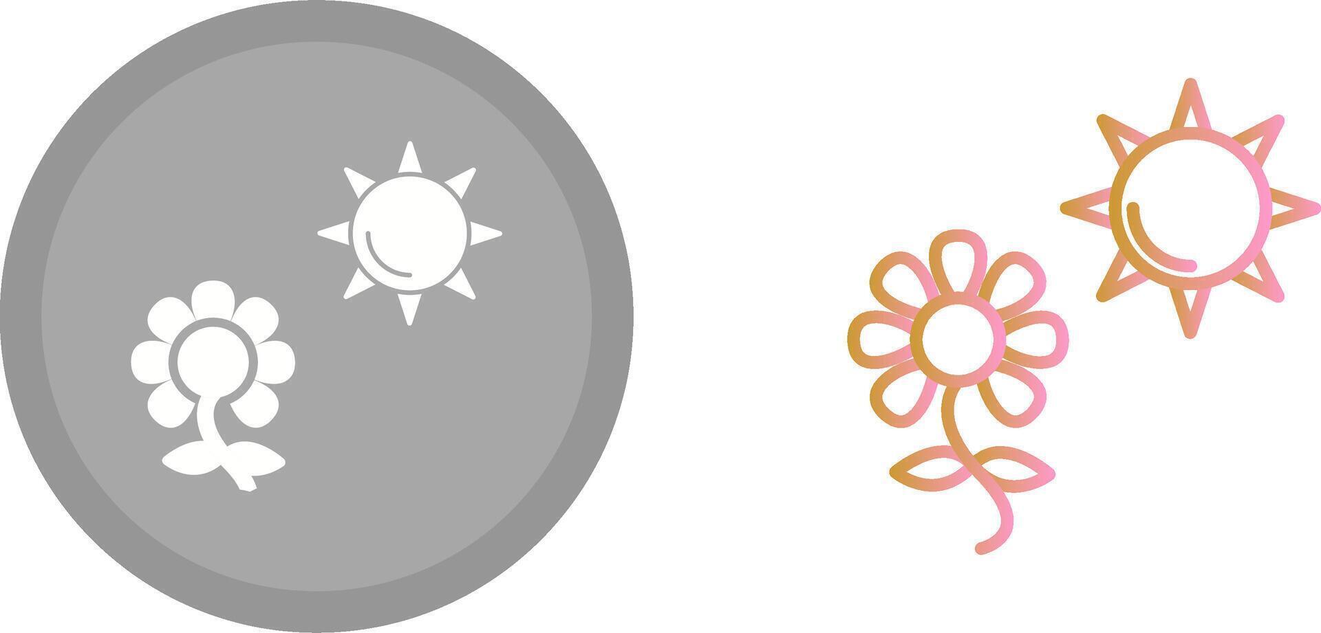 Flower in sunlight Icon vector