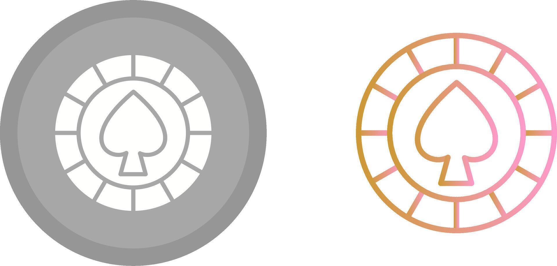 Spade Chip Icon vector