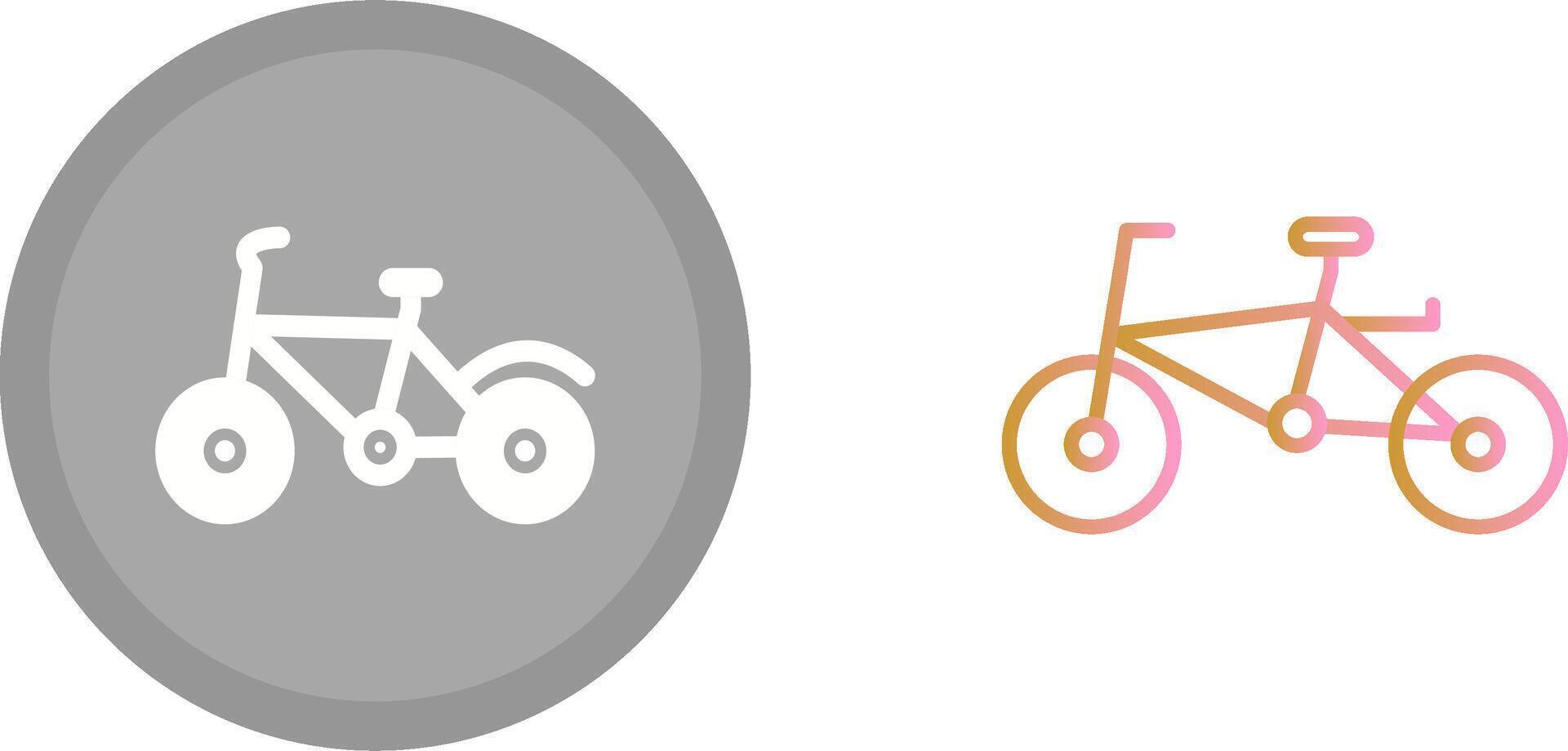 bicicleta yo icono vector