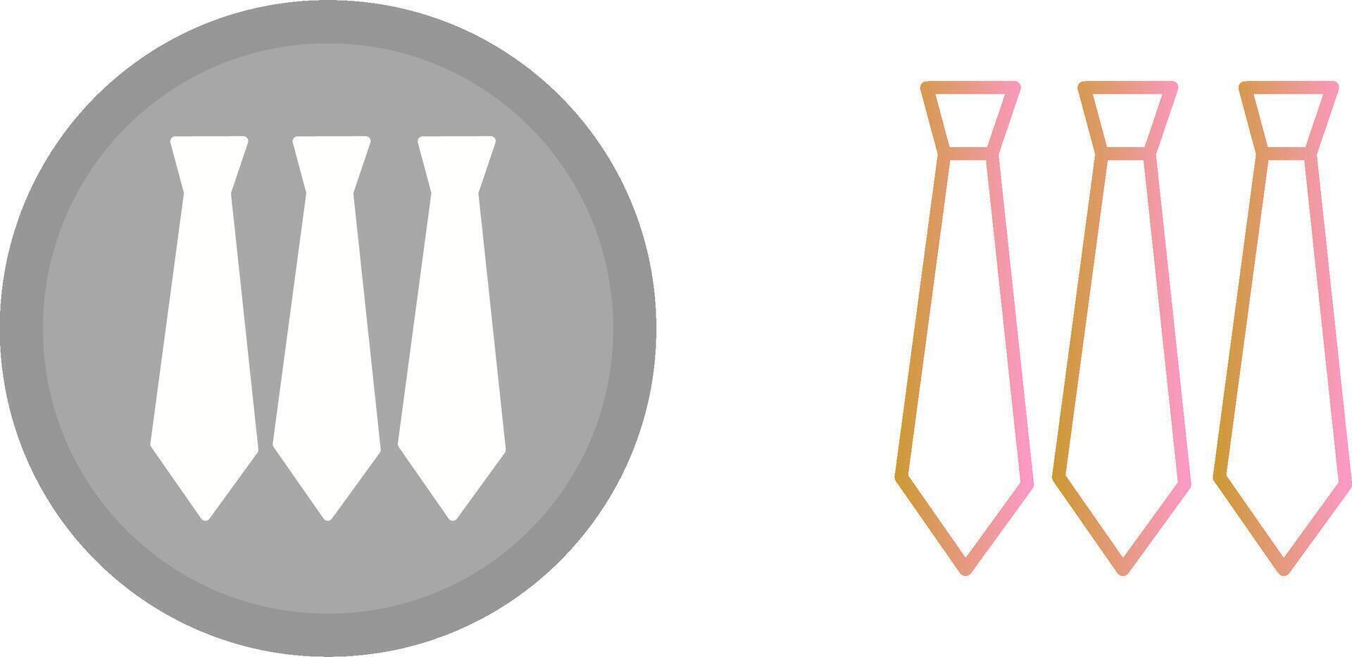 Three Ties Icon vector