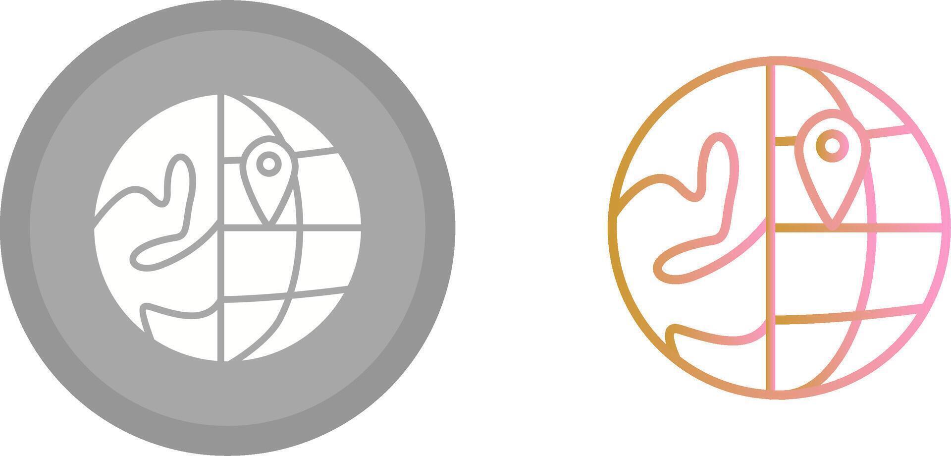 Location on Earth Icon vector